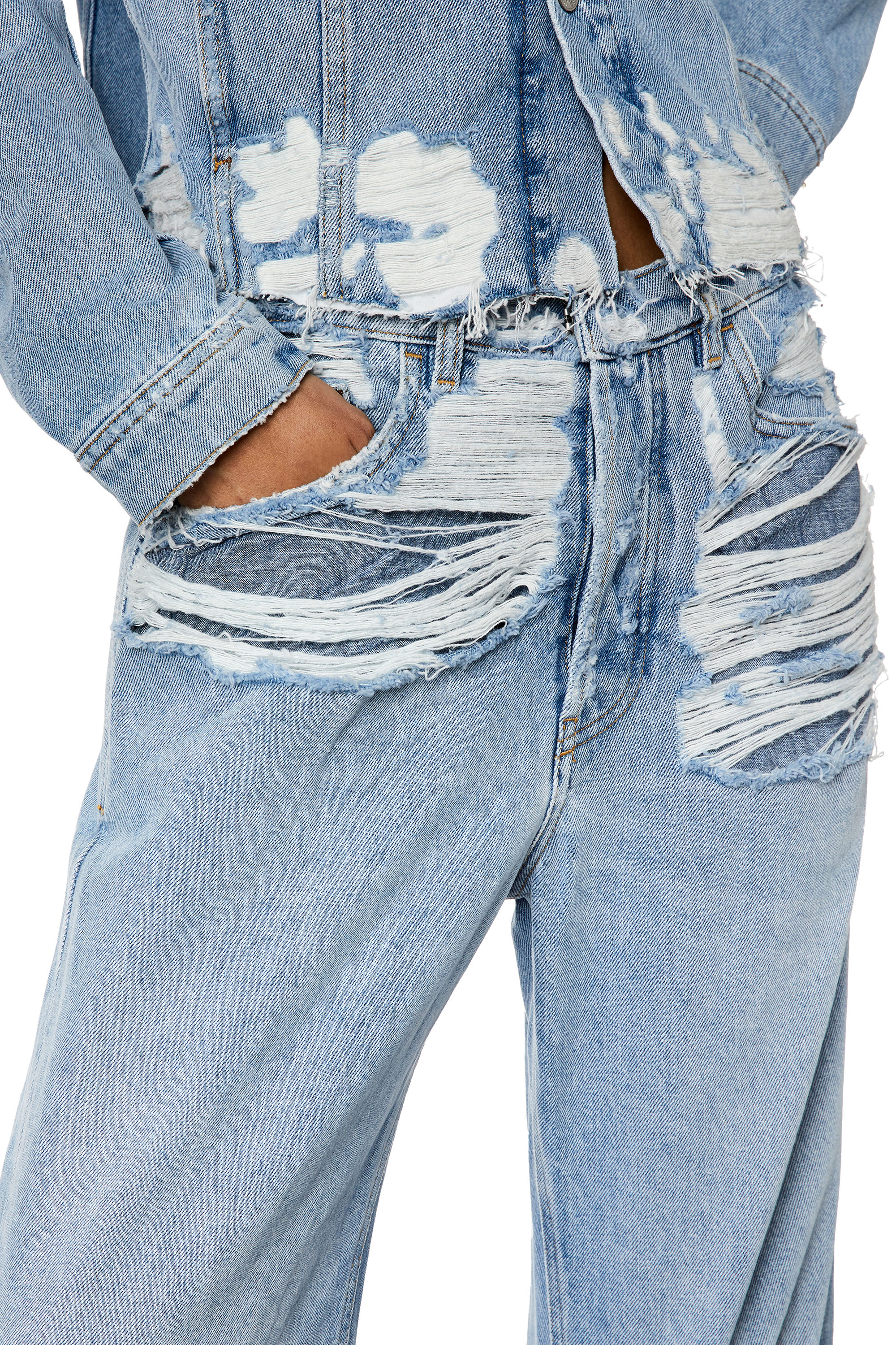 Diesel - Femme Straight Jeans D-Ark 007S3, Bleu Clair - Image 4