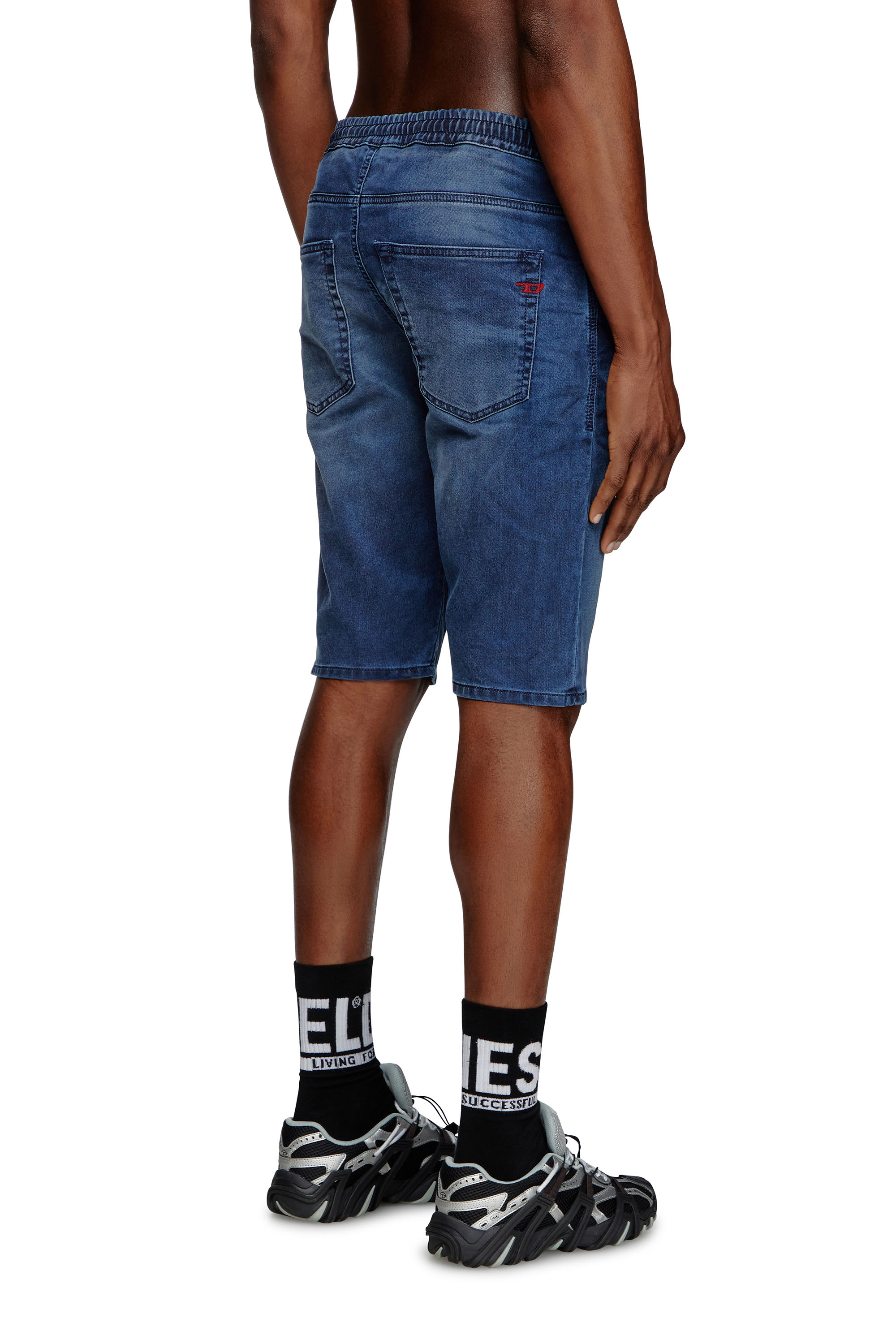 Diesel - 2033 D-KROOLEY-SHORT JOGG, Man's Chino shorts in JoggJeans in Medium blue - 4