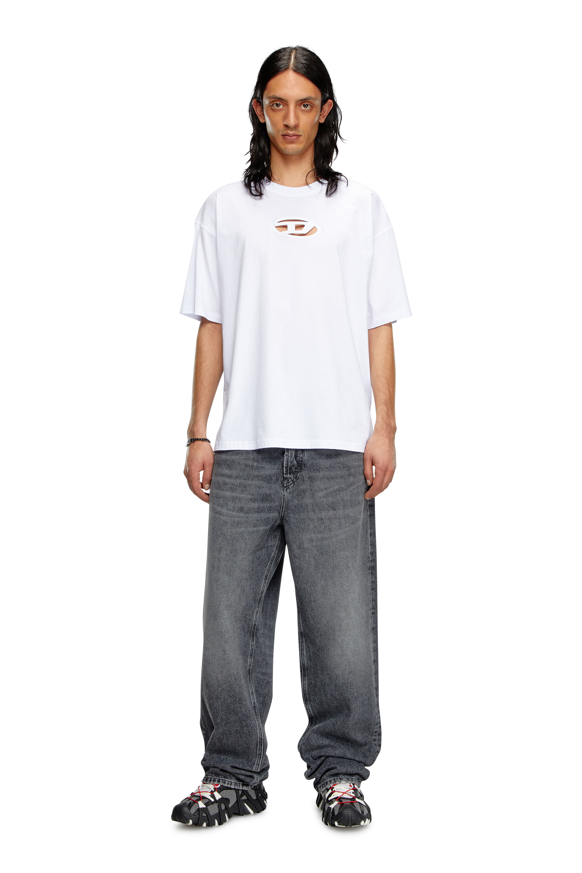Diesel - T-BOXT-OD, Mixte T-shirt avec Oval D brodé in Blanc - Image 4