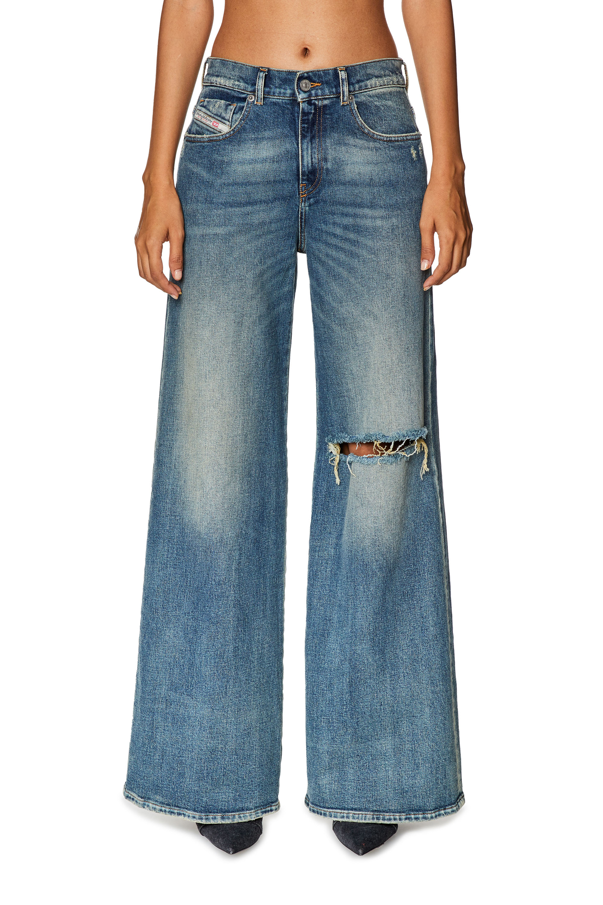 Diesel - Woman Bootcut and Flare Jeans 1978 D-Akemi 007M5, Medium blue - Image 2