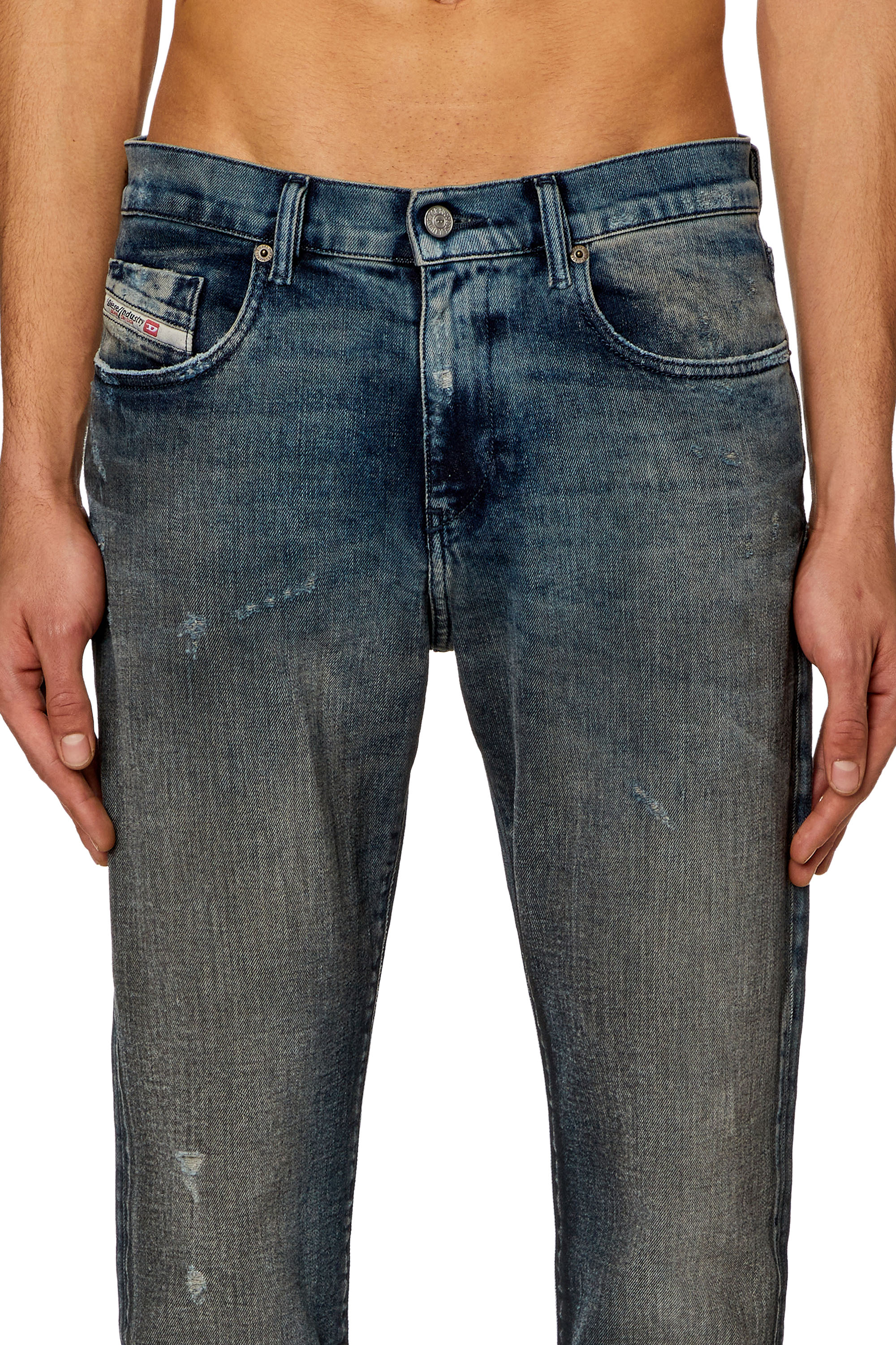 Diesel - Homme Slim Jeans 2019 D-Strukt 09H54, Bleu Foncé - Image 5