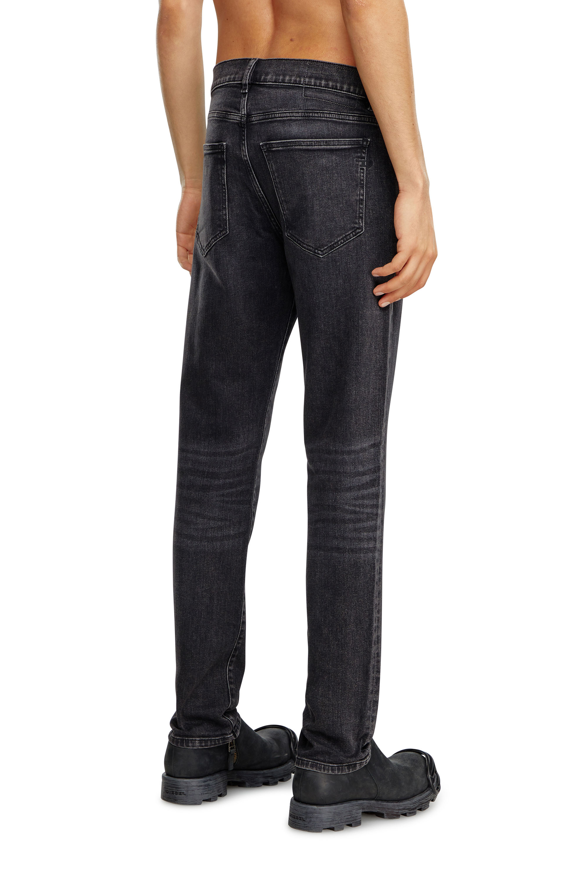 Diesel - Homme Slim Jeans 2019 D-Strukt 09B83, Noir/Gris foncé - Image 4