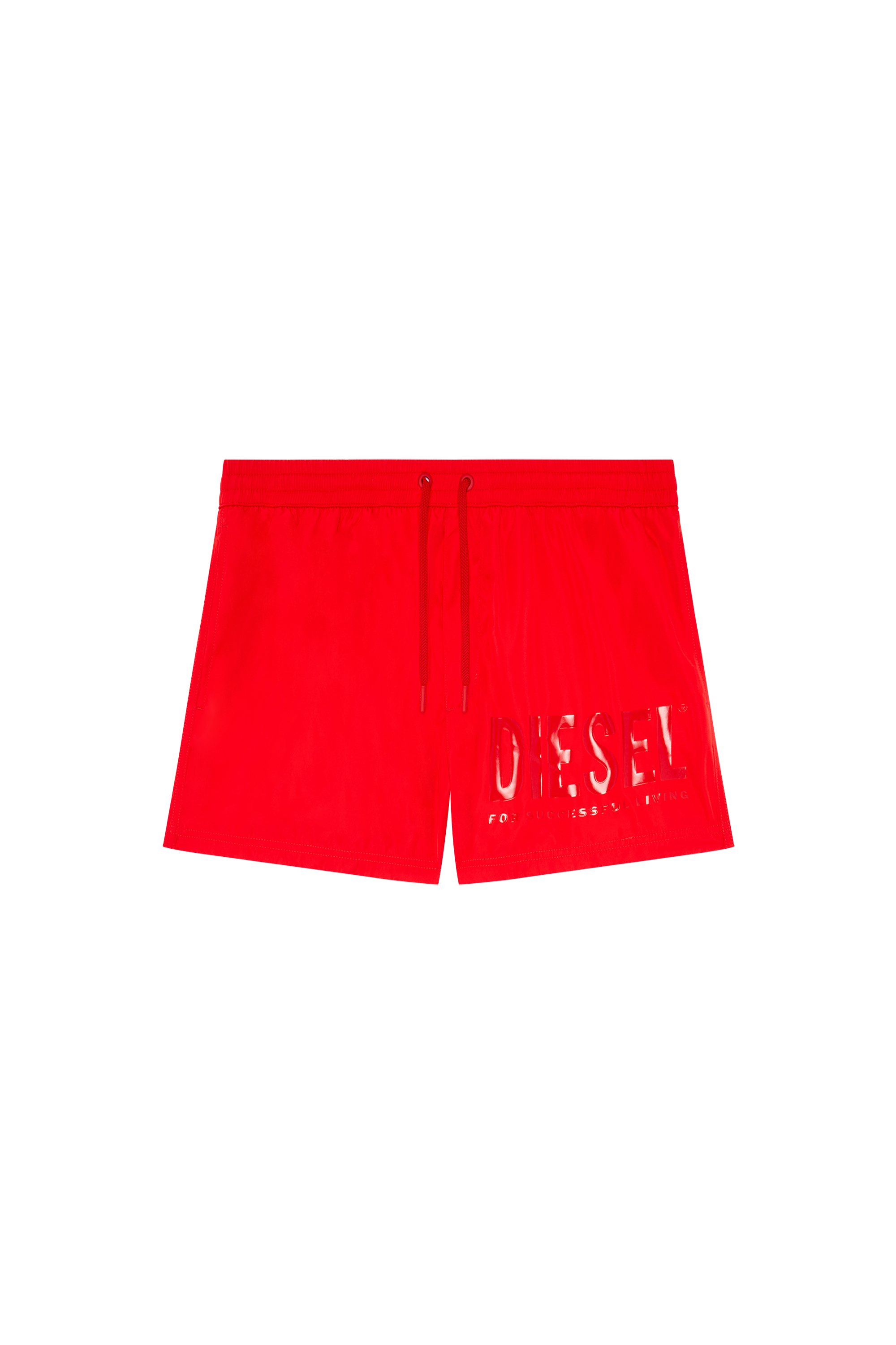 Diesel - BMBX-MARIO-34, Man Swim shorts with tonal logo in Red - Image 4