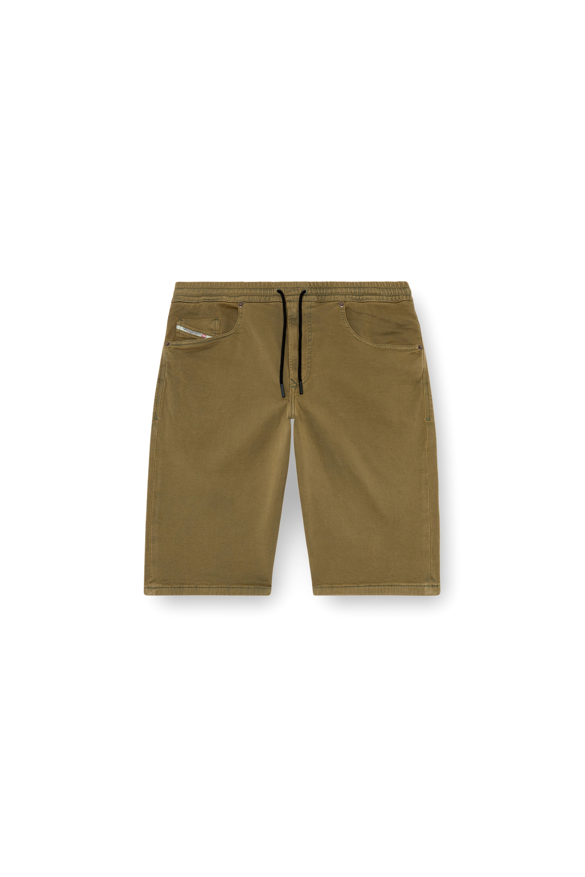 Diesel - 2033 D-KROOLEY-SHORT JOGG, Man's Chino shorts in JoggJeans in Military Green - 3