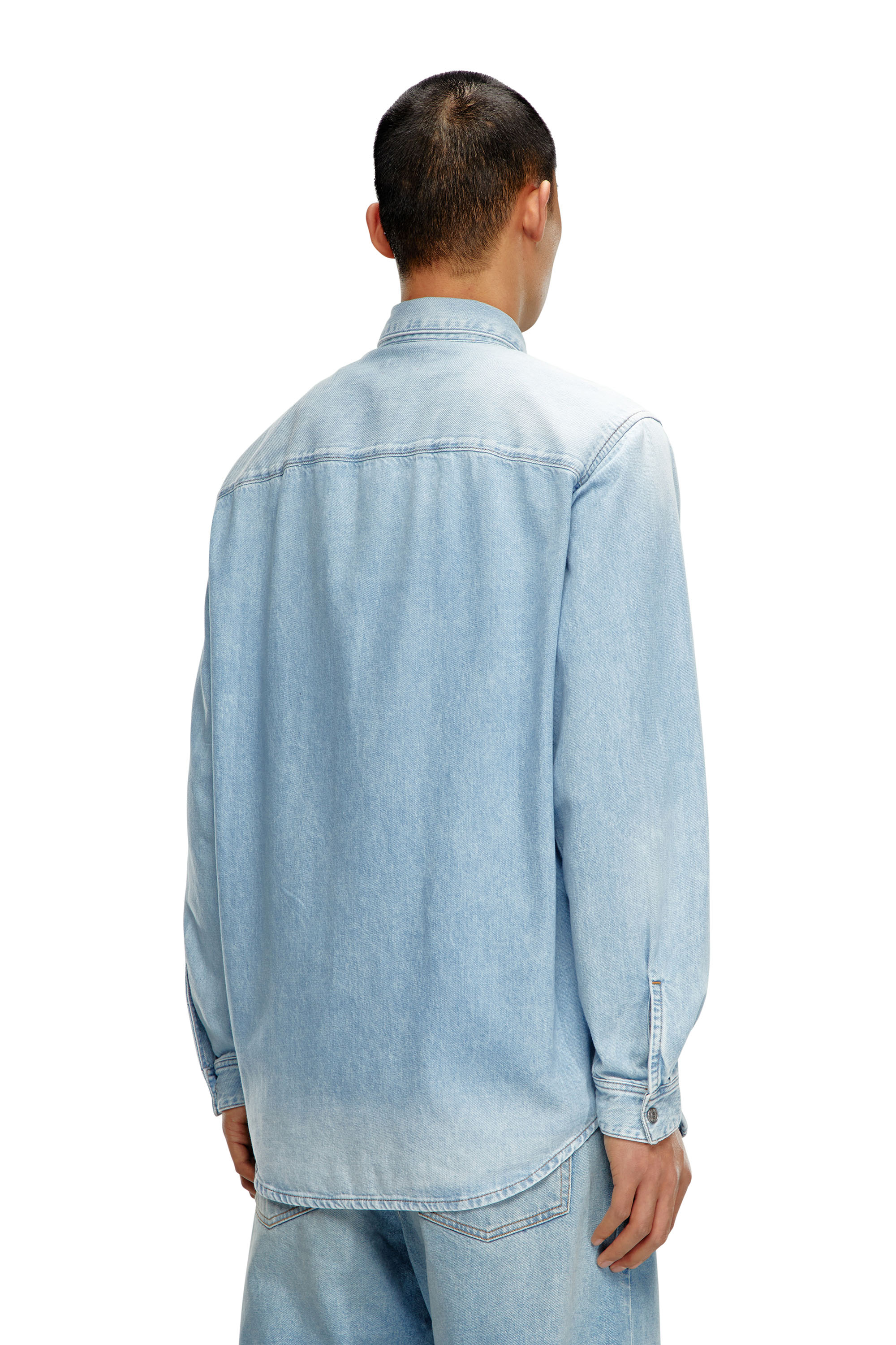 Diesel - D-SIMPLY, Man's Shirt in denim in Light Blue - 4