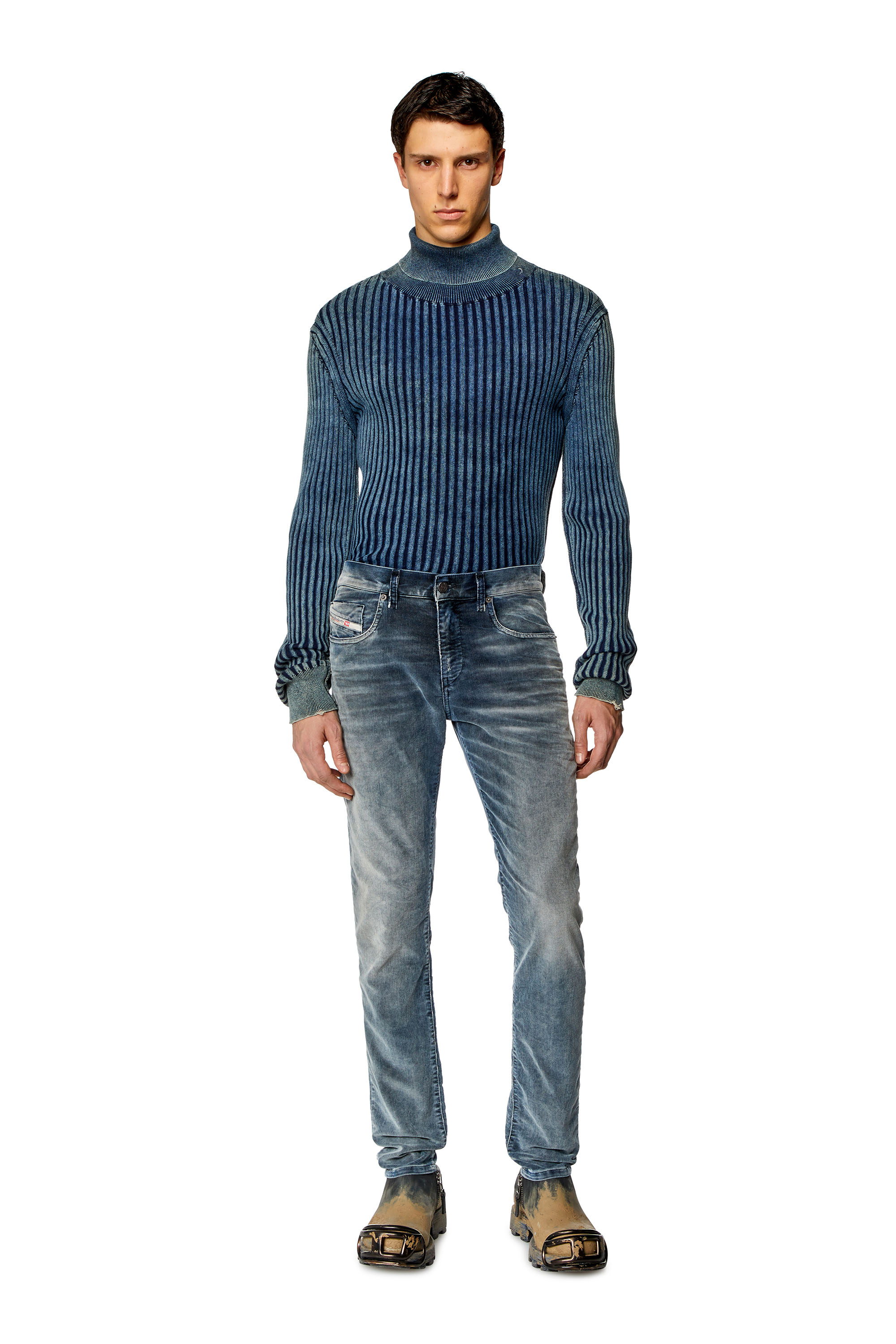 Diesel - Homme Slim Jeans 2019 D-Strukt 068JF, Bleu Foncé - Image 2