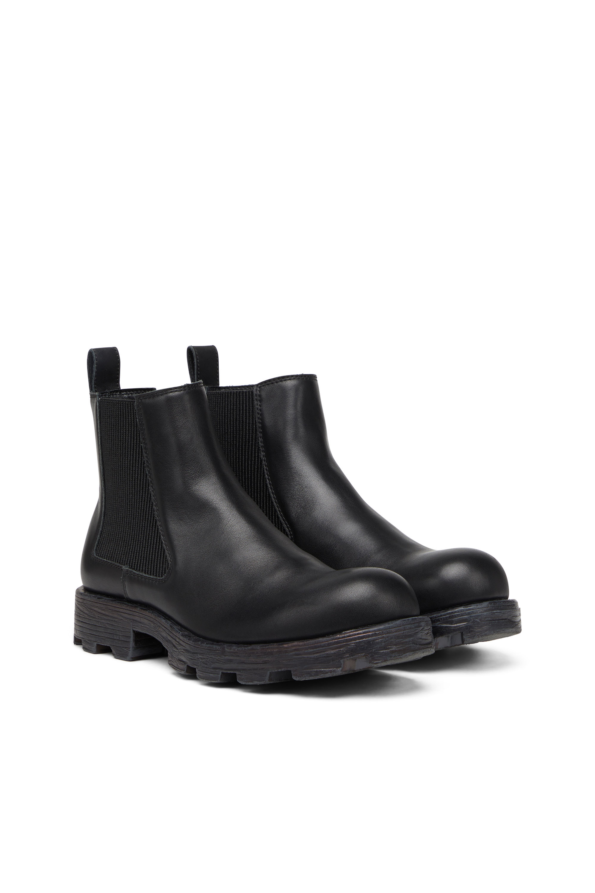 Diesel - D-HAMMER LCH, Homme D-Hammer-Bottes Chelsea en cuir avec semelle épaisse in Noir - Image 2