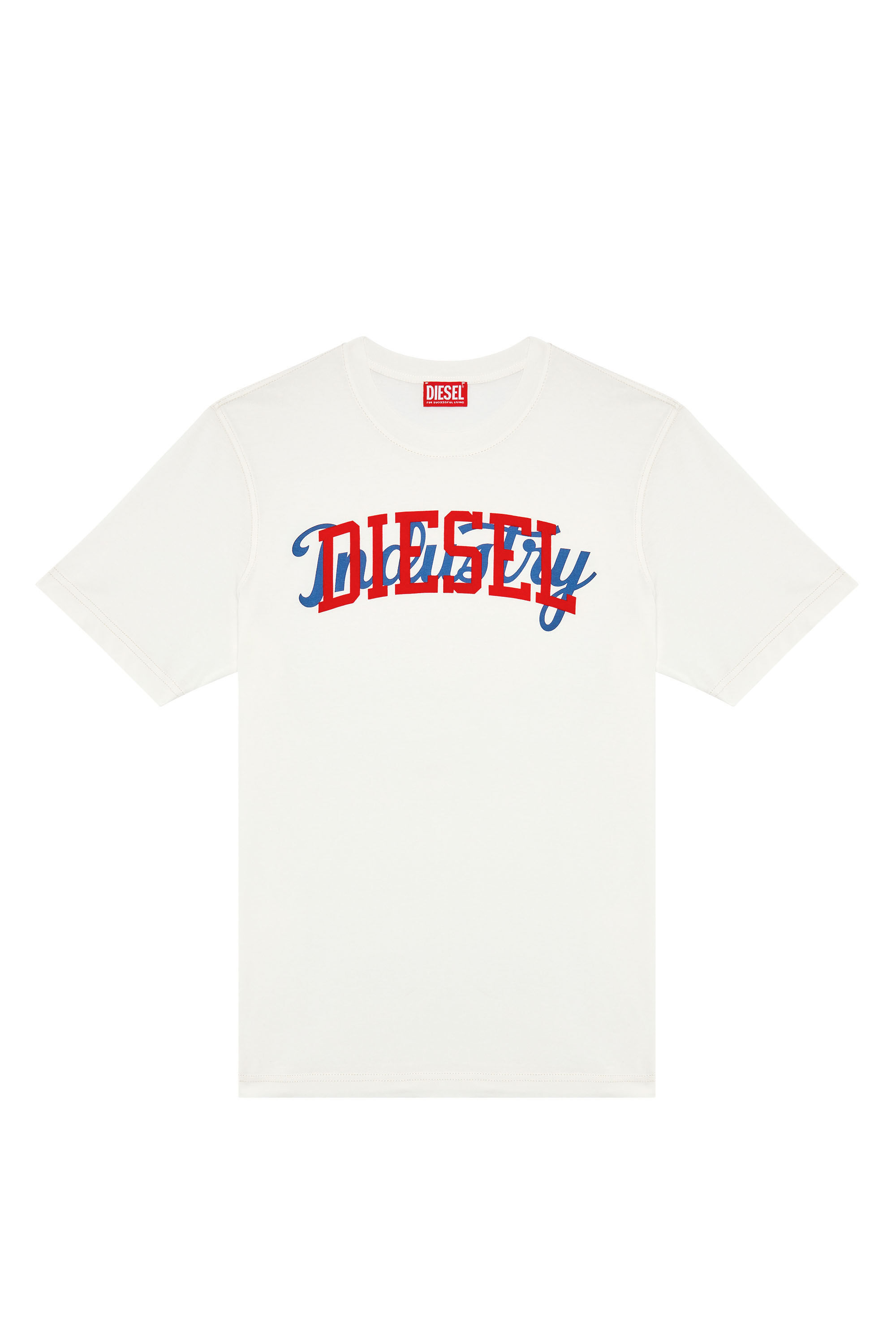 Diesel - T-JUST-N10, Homme T-shirt avec imprimés Diesel contrastés in Blanc - Image 2