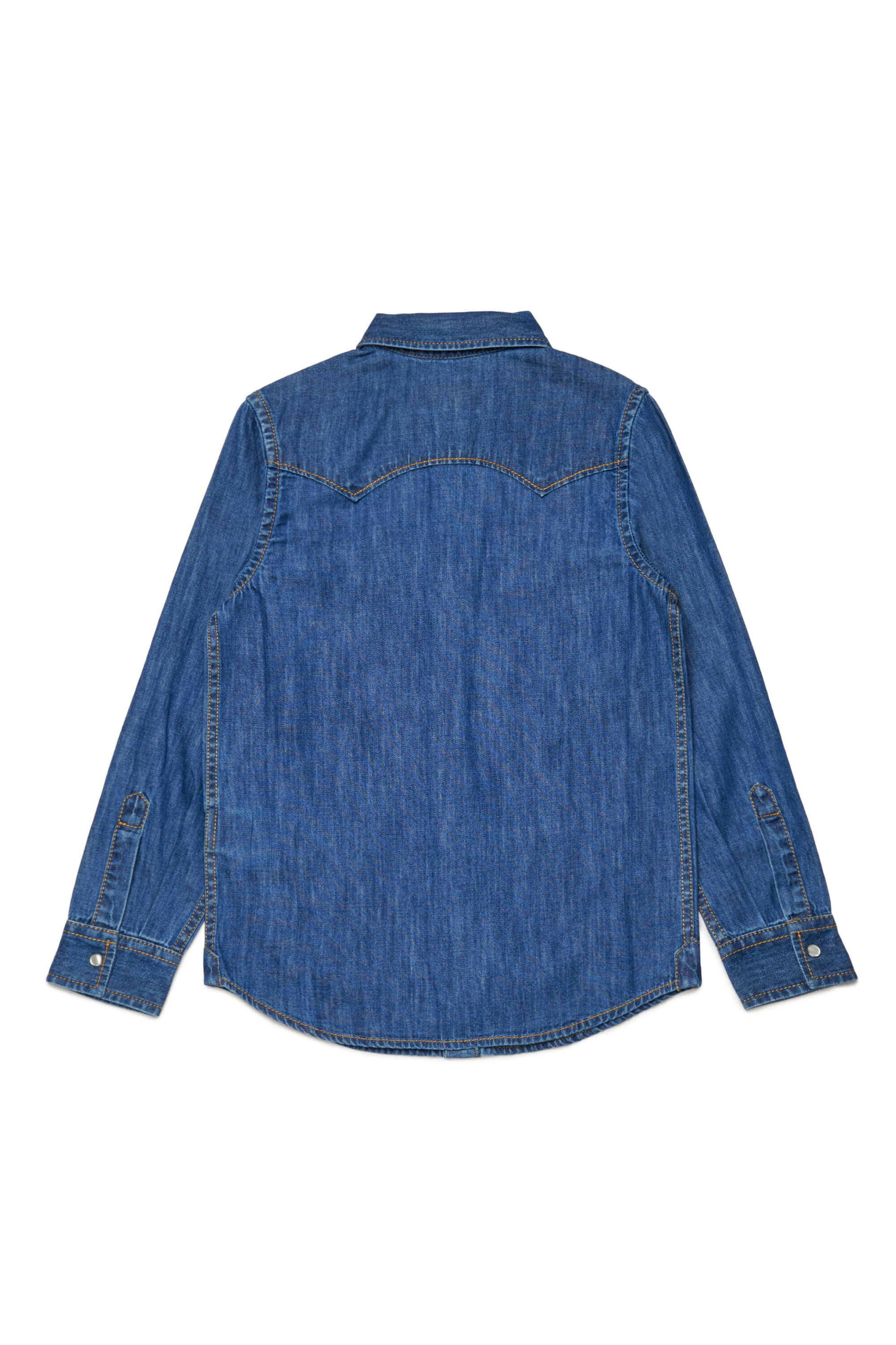 Diesel - CEKO, Man's Denim shirt with Oval D embroidery in Medium blue - 2