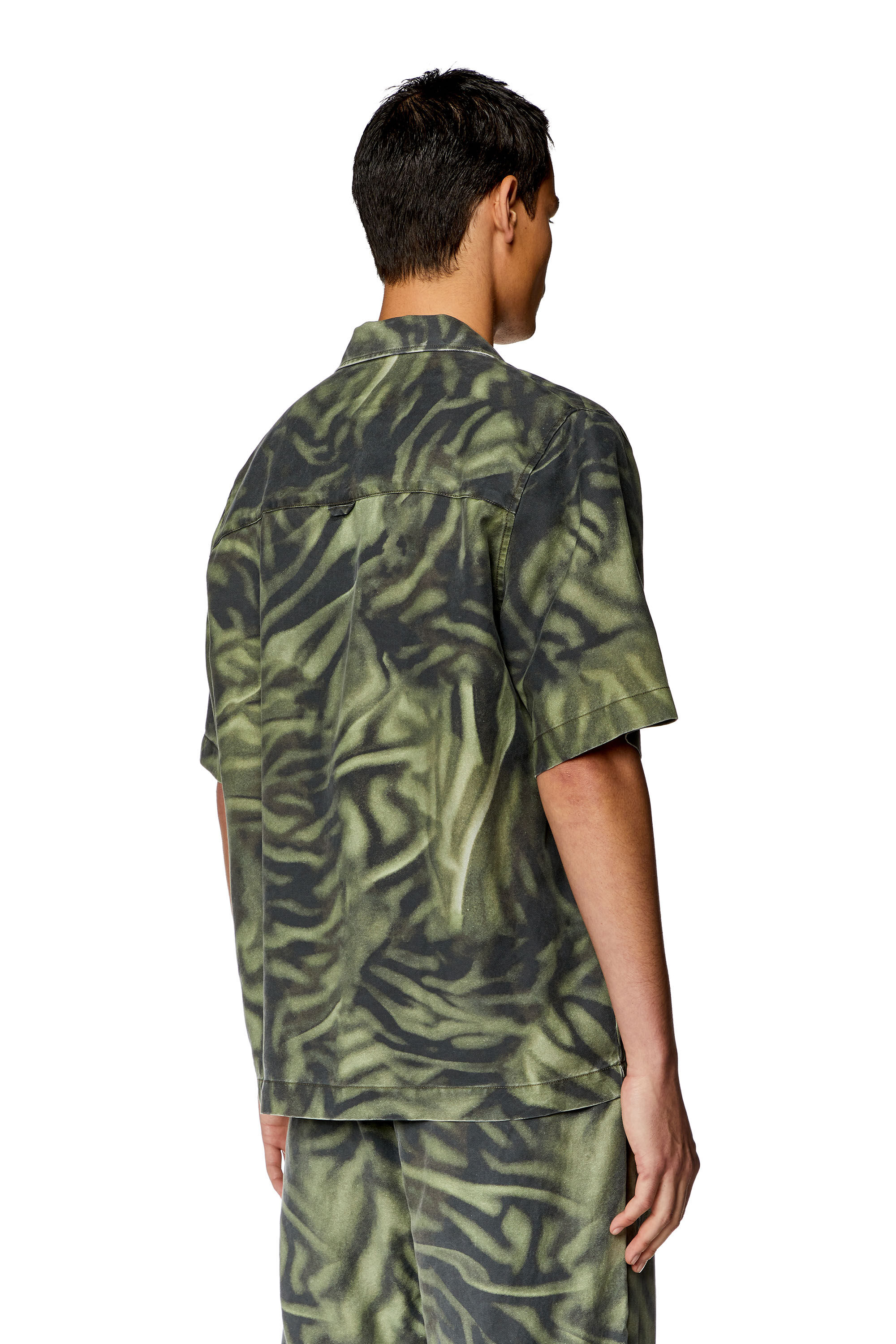 Diesel - S-SAM-ZEBRA, Homme Chemise à manches courtes avec imprimé camouflage zébré in Polychrome - Image 4