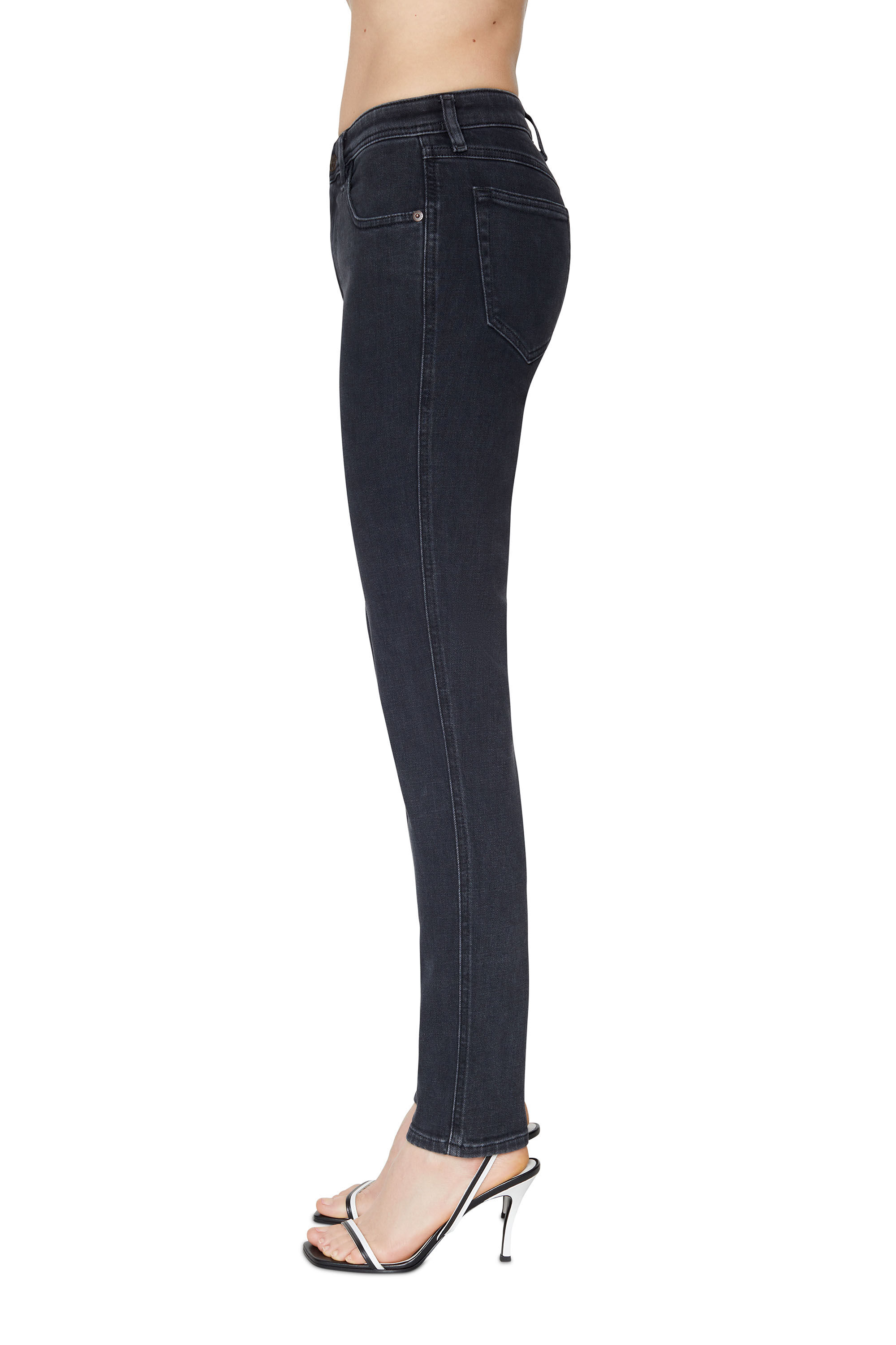 Diesel - Woman Skinny Jeans 2015 Babhila Z870G, Black/Dark grey - Image 5