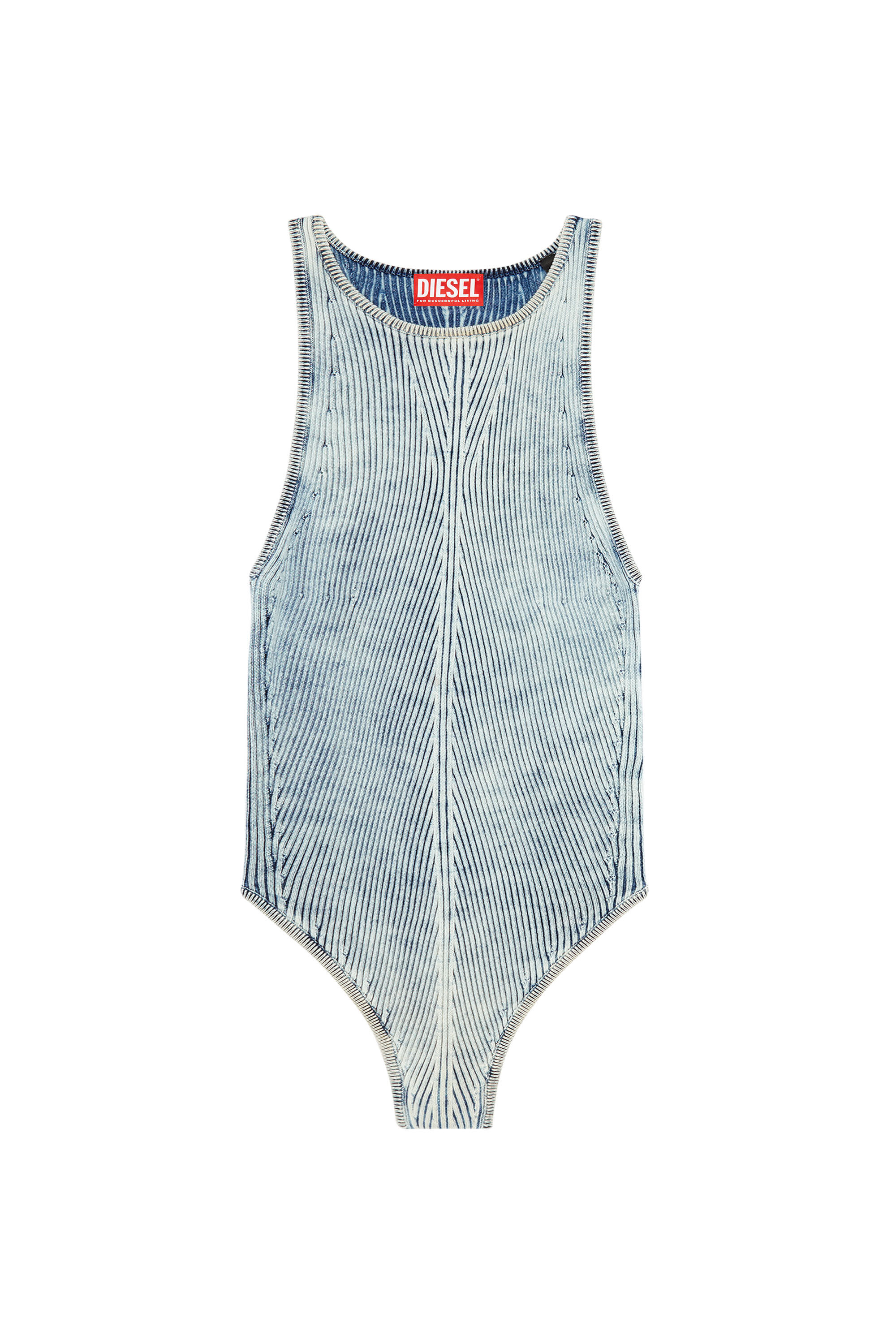 Diesel - M-TANSY, Body débardeur en maille de coton indigo Femme in Bleu - 2