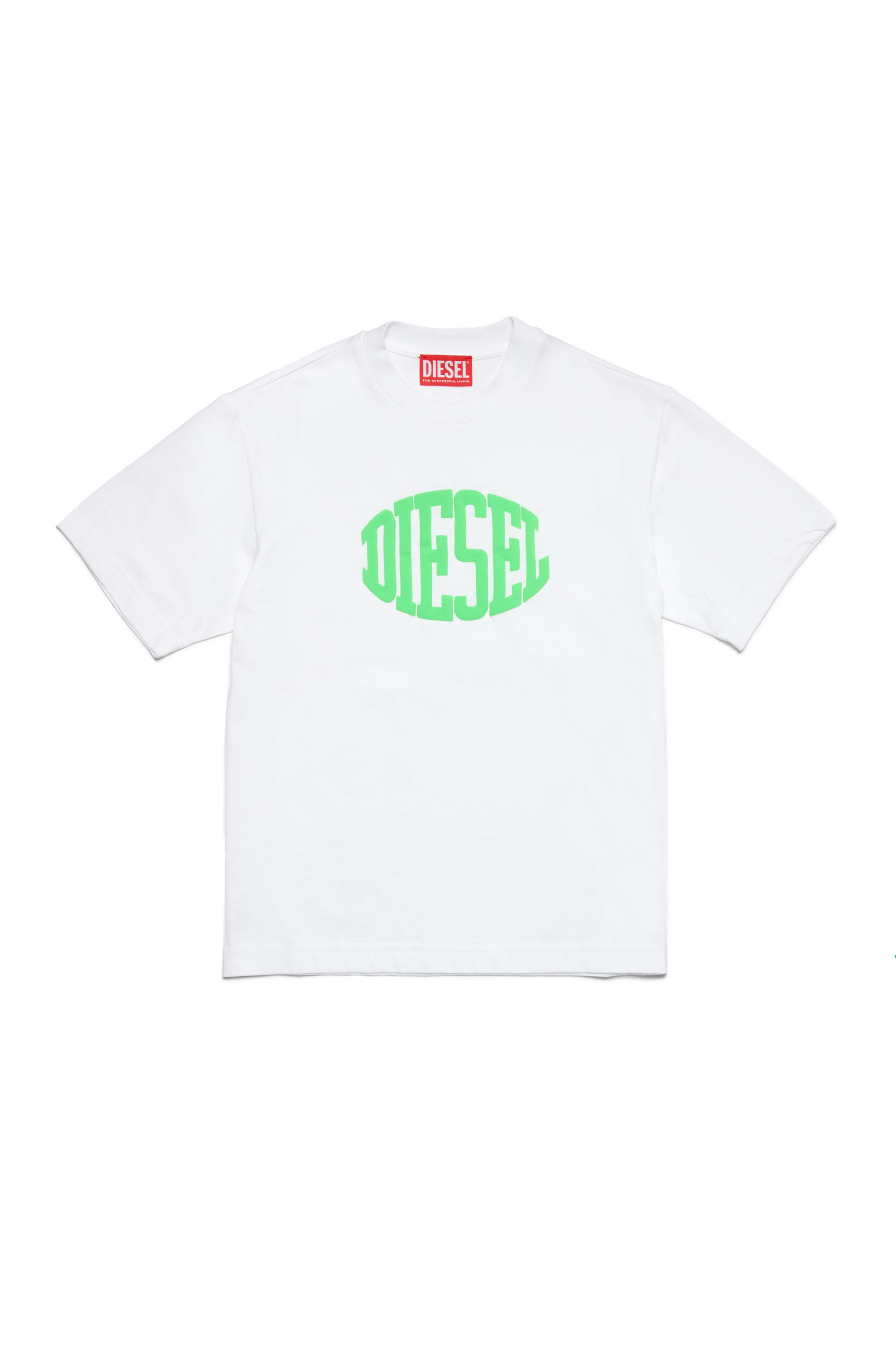 Diesel - TMUST OVER, Man T-shirt with collegiate logo in White - Image 1