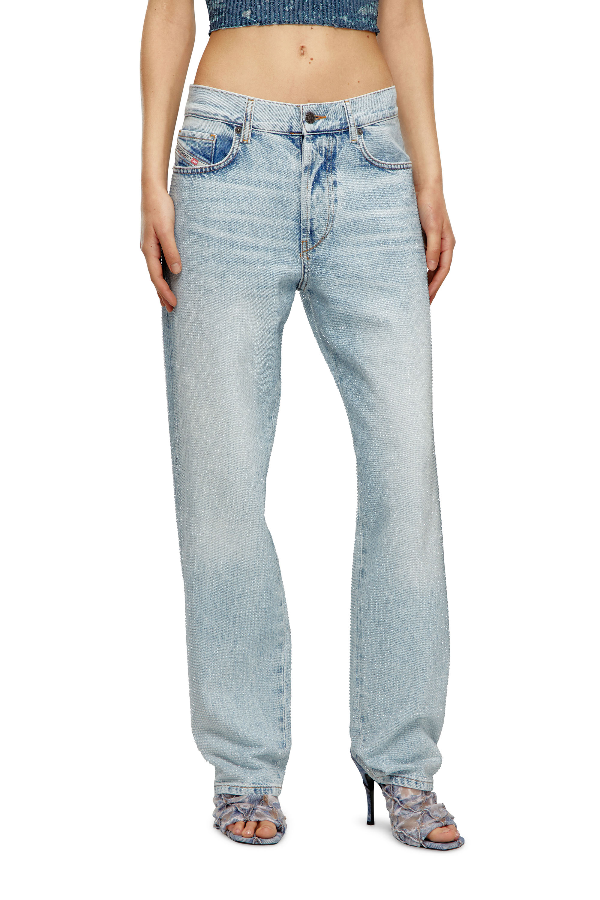 Diesel - Woman Straight Jeans D-Ark 0PGAW, Light Blue - Image 2