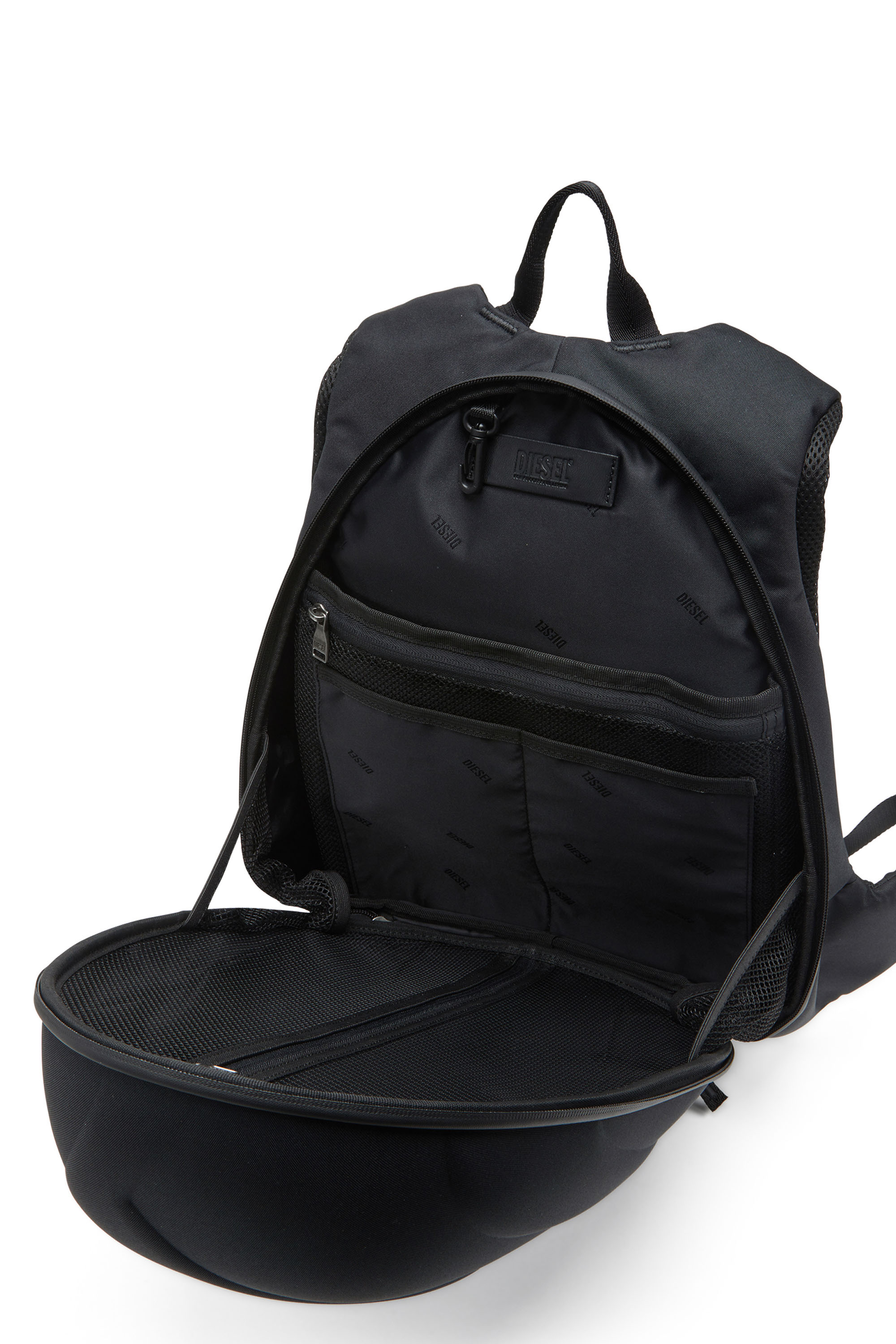 Diesel - 1DR-POD BACKPACK, Man 1DR-Pod-Hard shell backpack with Oval D logo in Black - Image 4