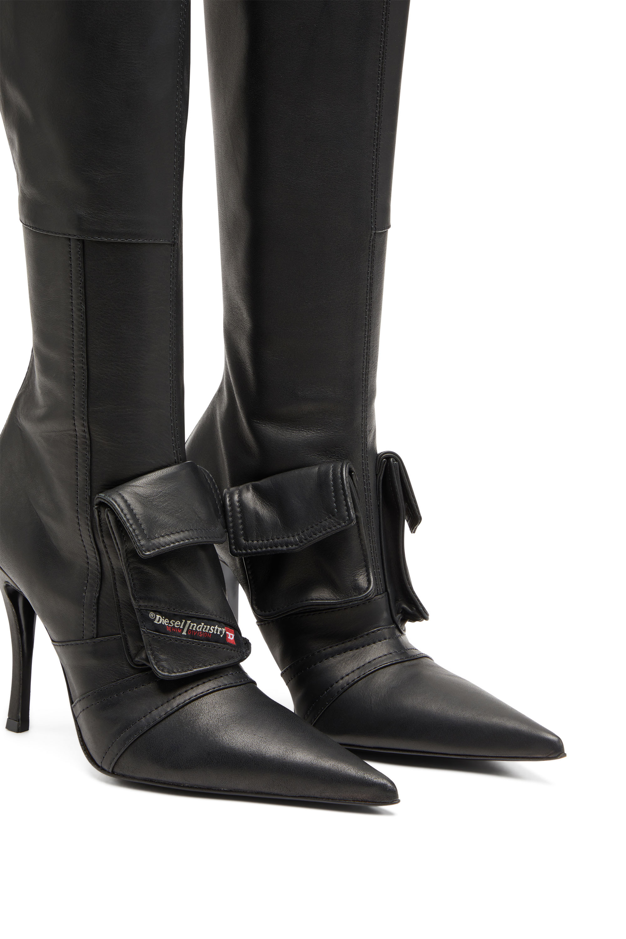 Diesel - D-VENUS POCKET HBT, Woman D-Venus Pocket Hbt Boots - Knee-high boots with utility pockets in Black - Image 4