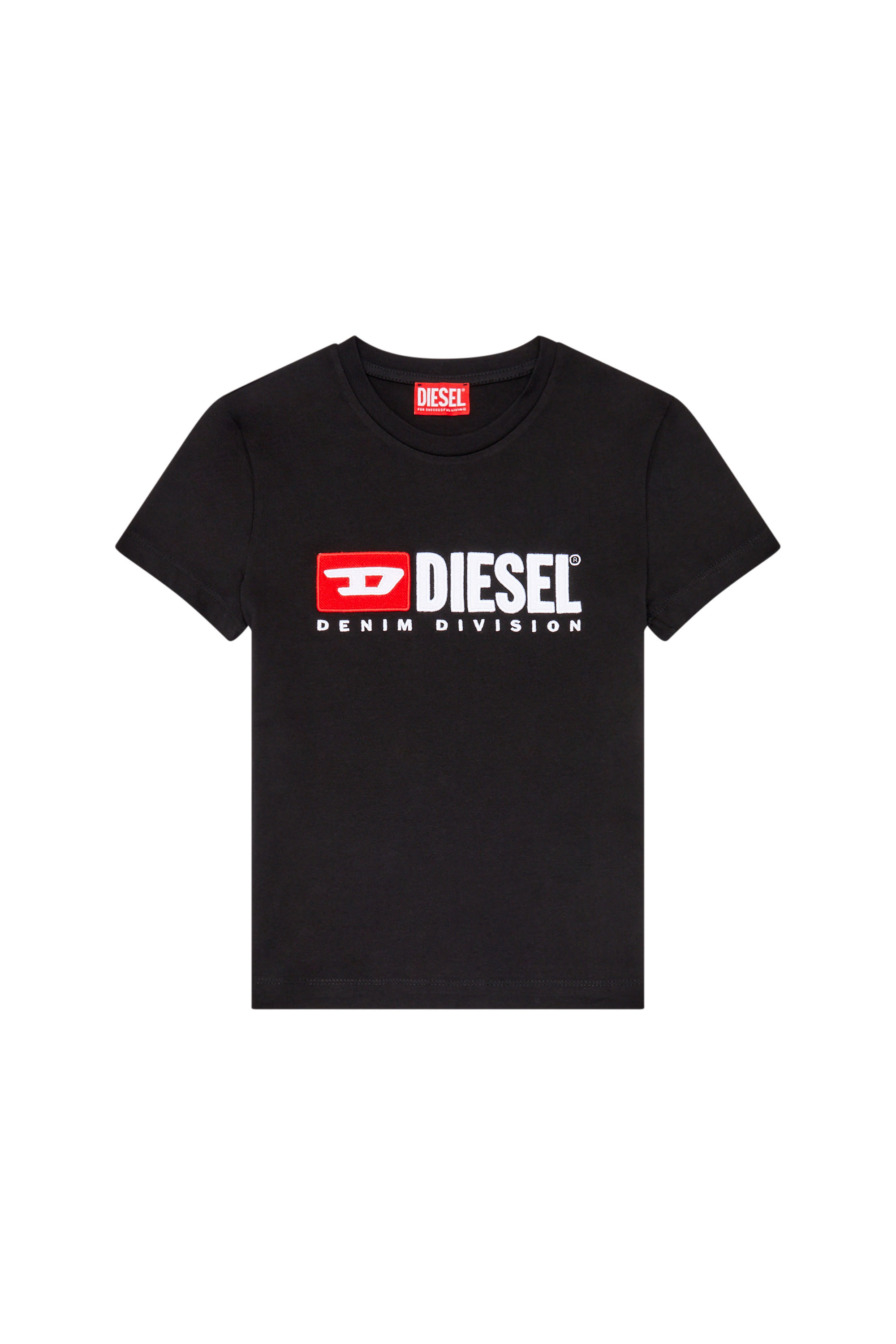 Diesel - T-SLI-DIV, Woman T-shirt with Diesel patches in Black - Image 3