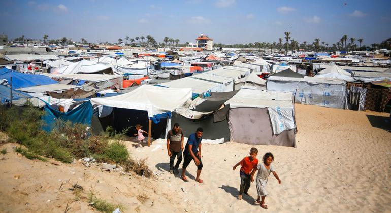 À Gaza, de nombreuses personnes qui ont fui leurs maisons vivent dans des tentes.