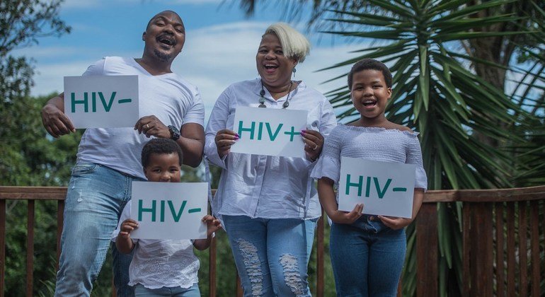 Una familia de Eastern Cape, Sudáfrica, que vive con el VIH.