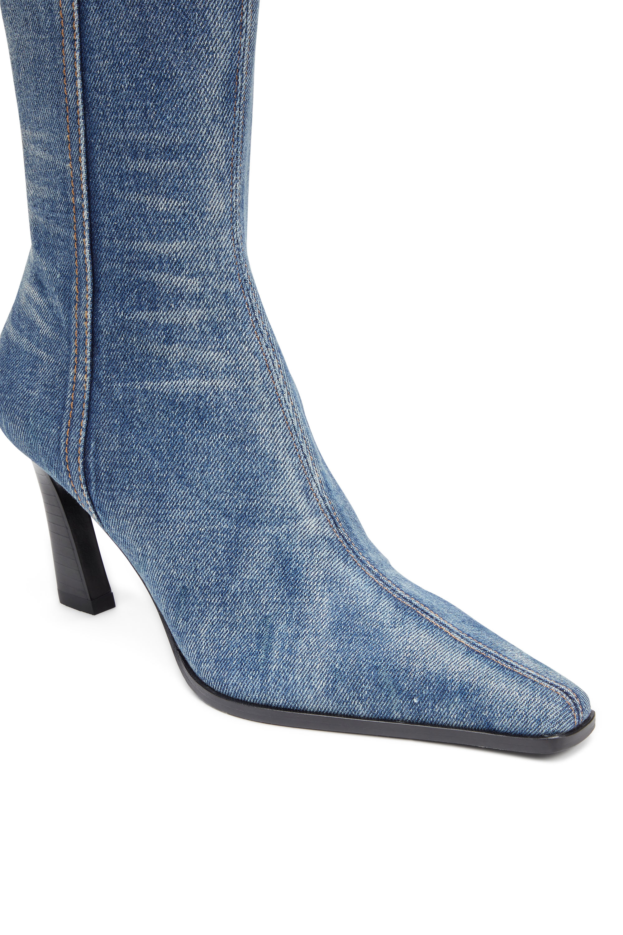 Diesel - D-ALLAS BT, Woman D-Allas-Ankle boot in washed denim in Blue - Image 5