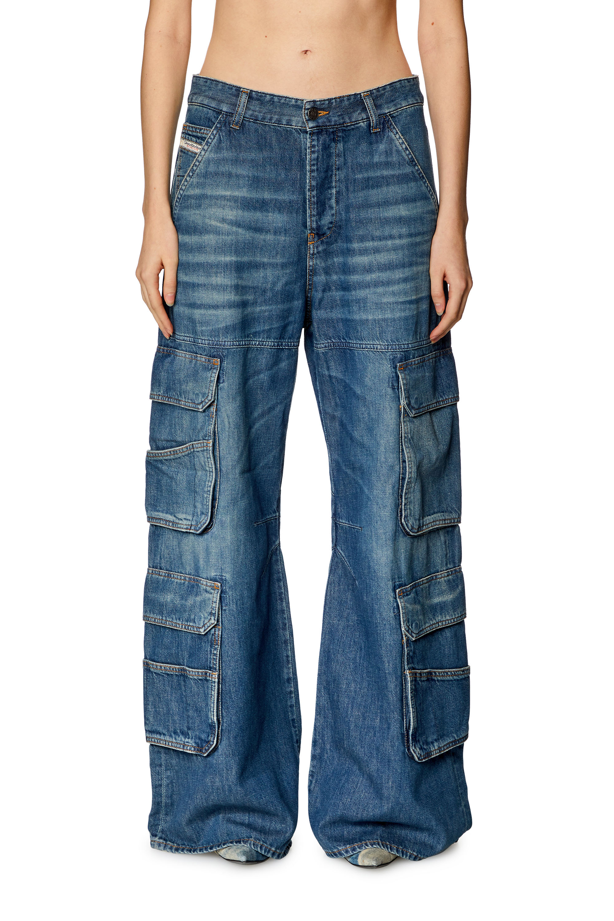 Diesel - Woman Straight Jeans 1996 D-Sire 0NJAN, Light Blue - Image 2