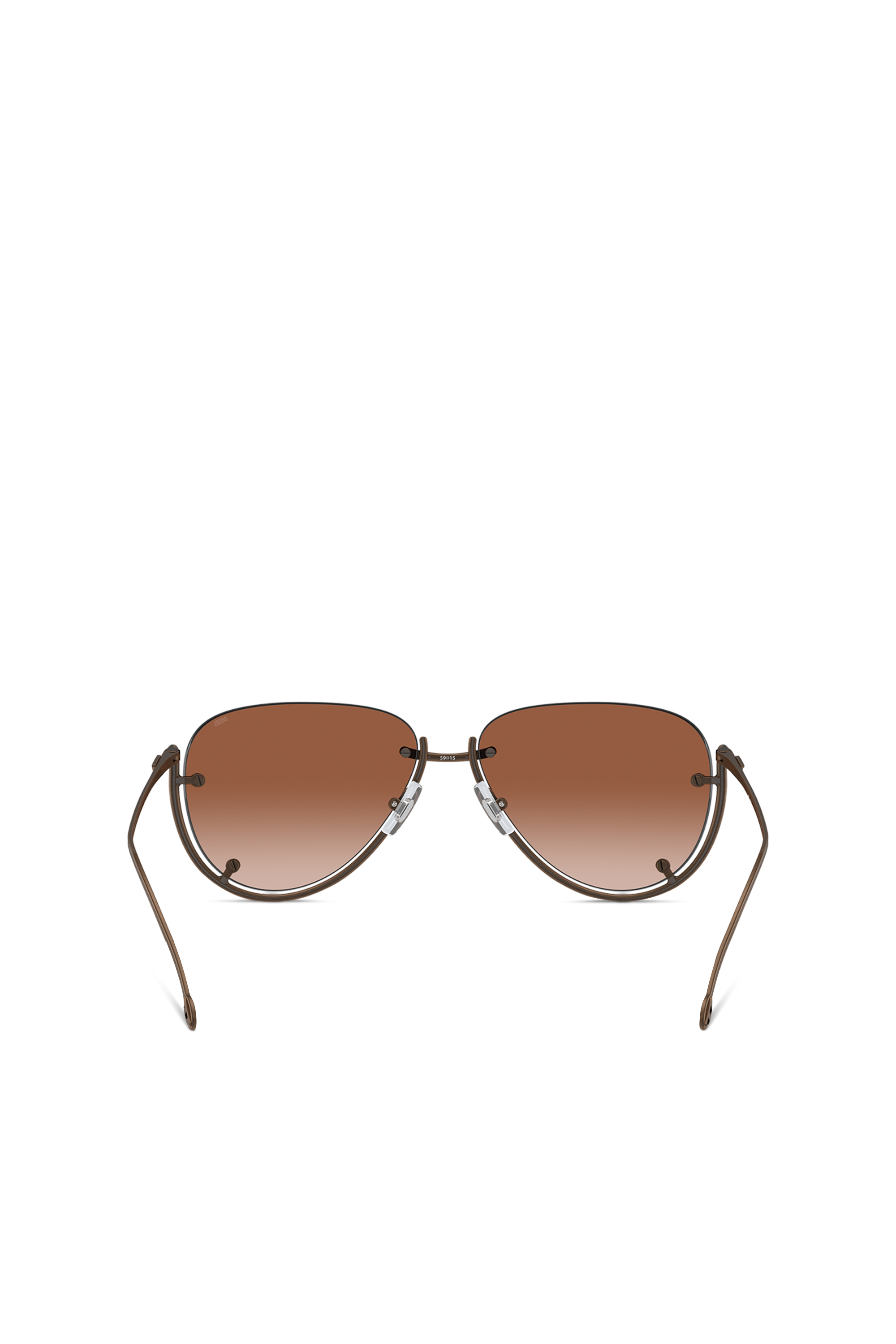 Diesel - 0DL1003, Unisex Pilot model sunglasses in Brown - Image 3