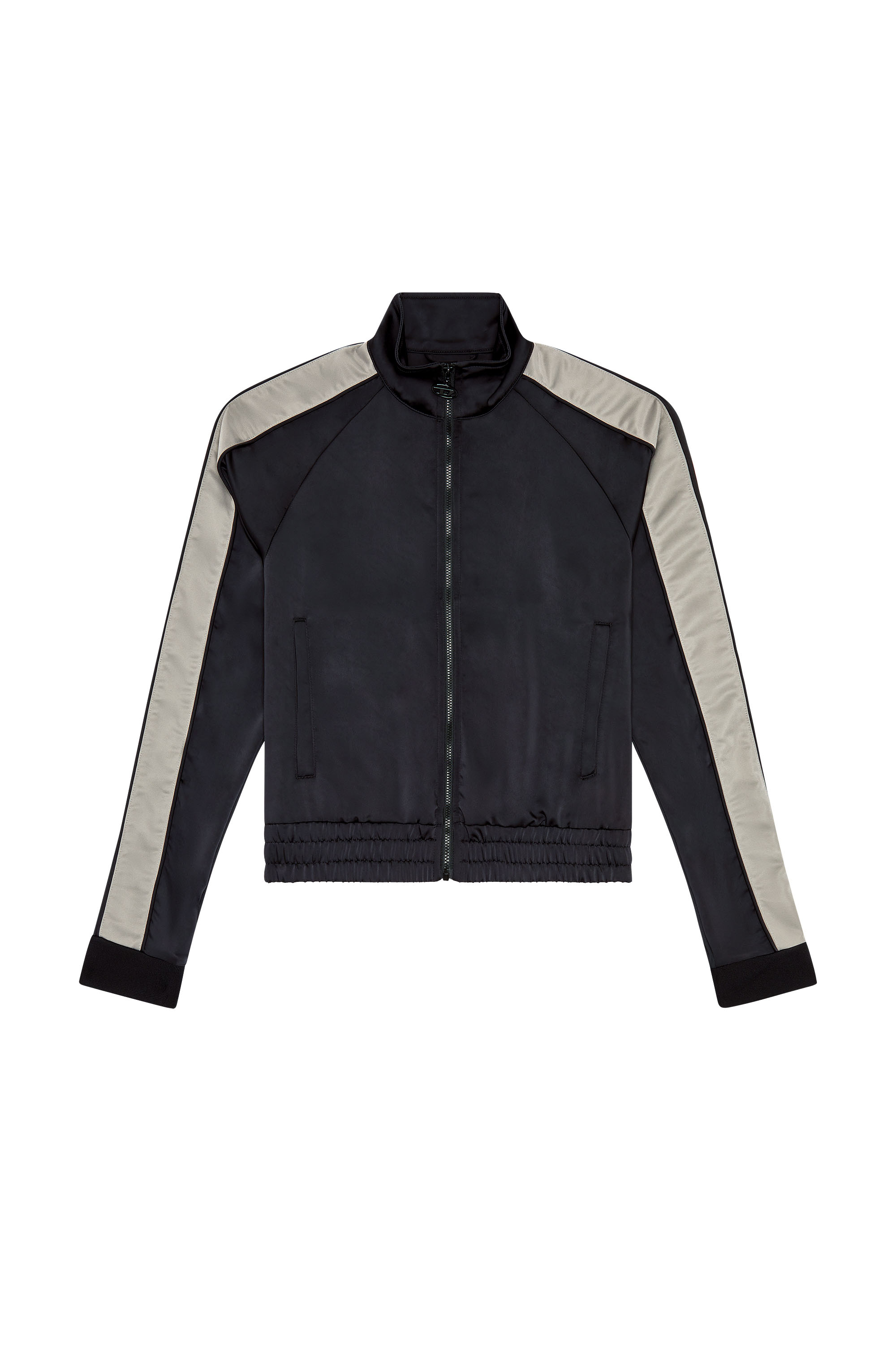 Diesel - G-LORIOUS, Woman Mixed-material track jacket with side stripes in Multicolor - Image 3