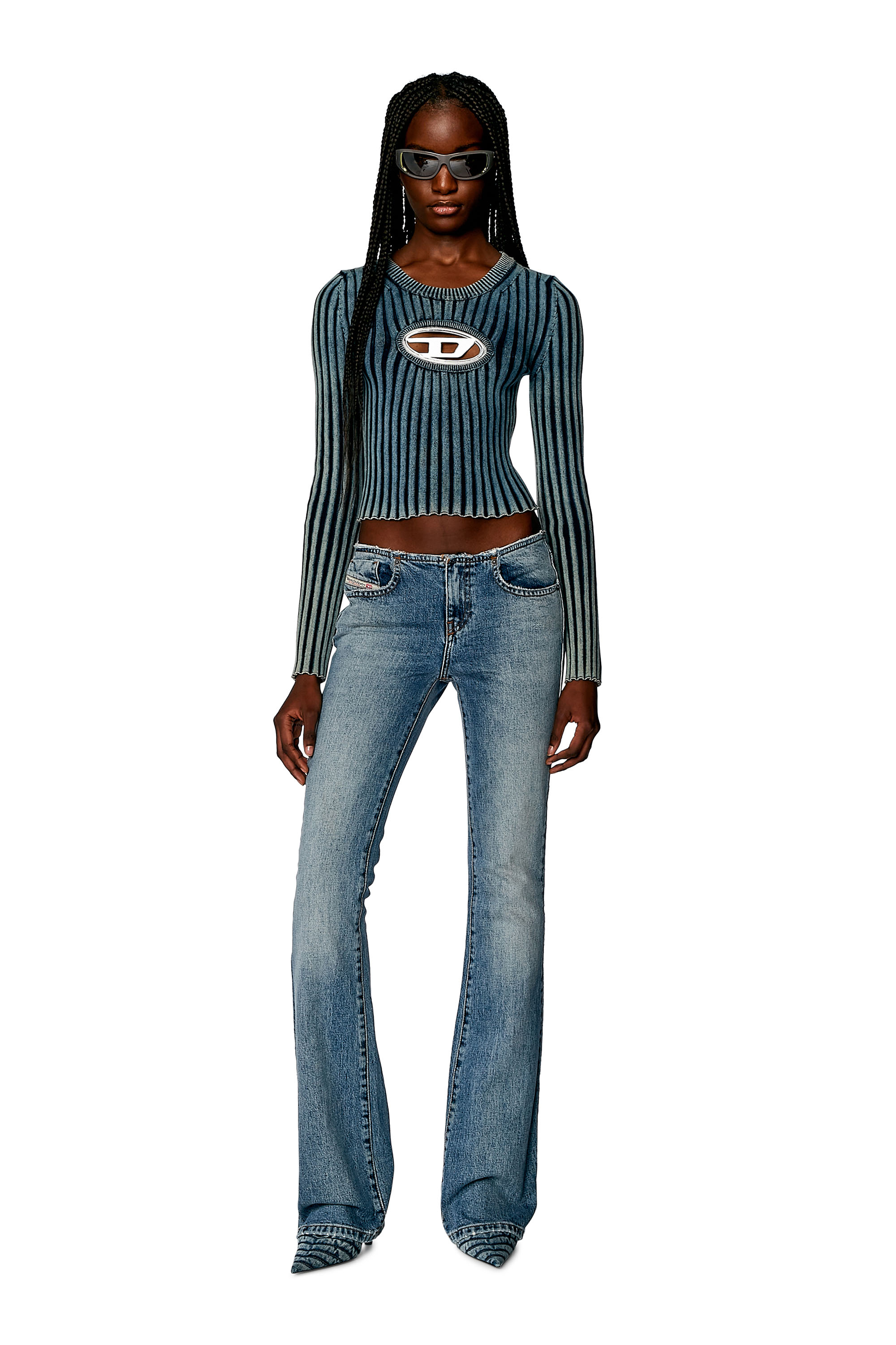 Diesel - Woman Bootcut and Flare Jeans 1969 D-Ebbey 0DQAD, Light Blue - Image 1