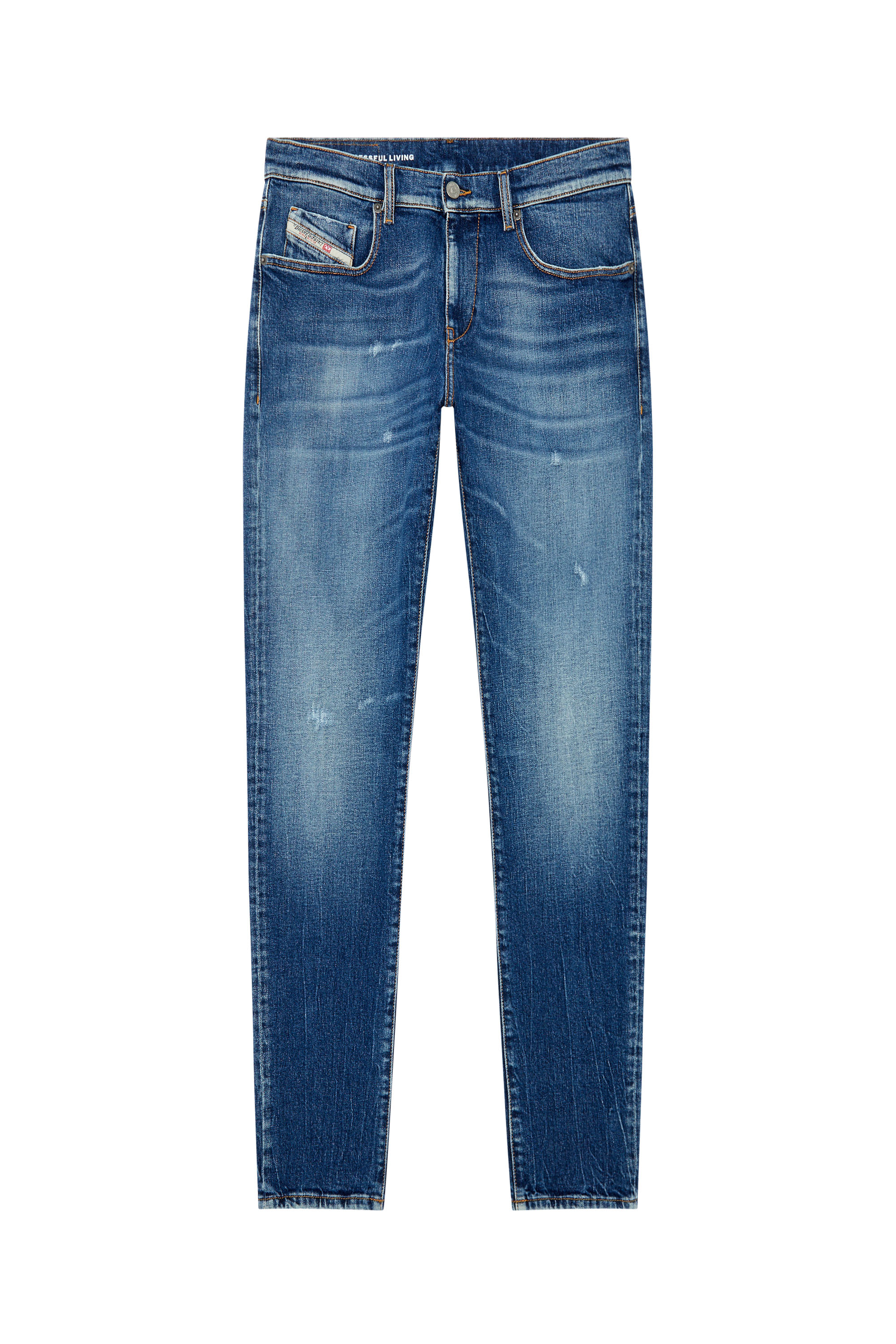 Diesel - Man Slim Jeans 2019 D-Strukt 007T3, Medium blue - Image 5