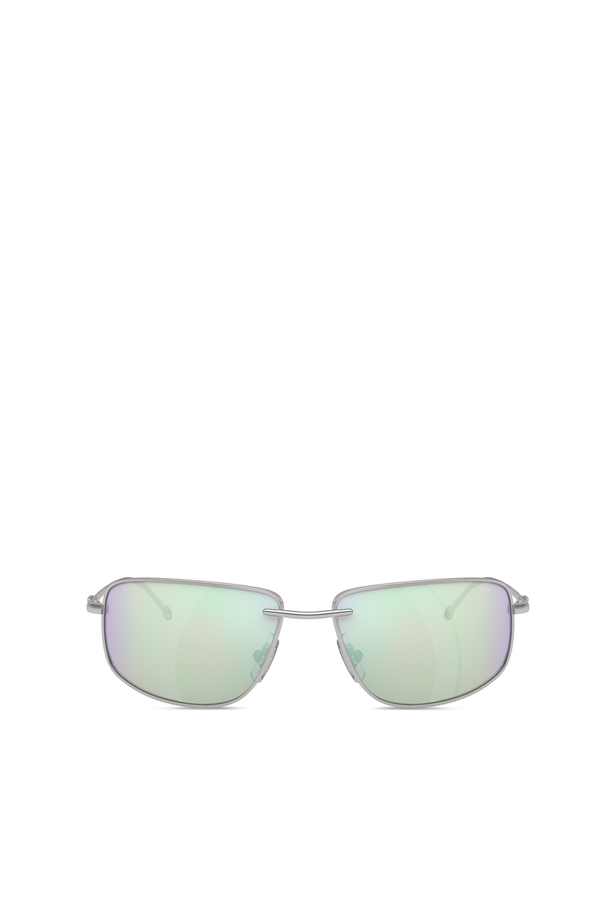 Diesel - 0DL1005, Unisex Racer shape sunglasses in metal in Silver - Image 1