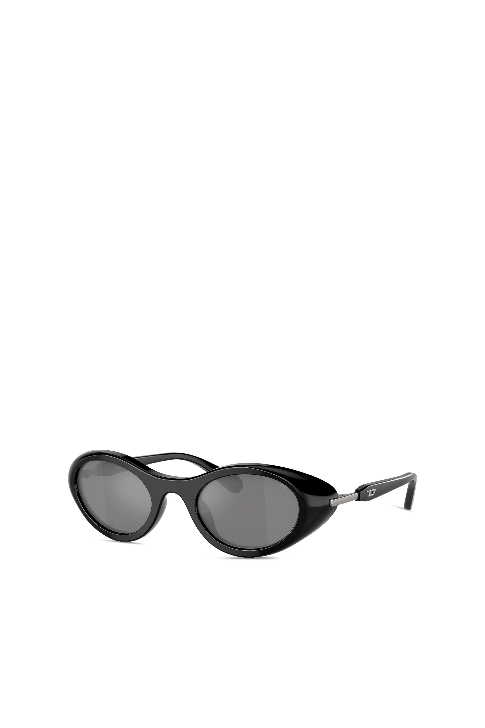 Diesel - 0DL2004, Unisex Wrap-around shape sunglasses in Black - Image 4