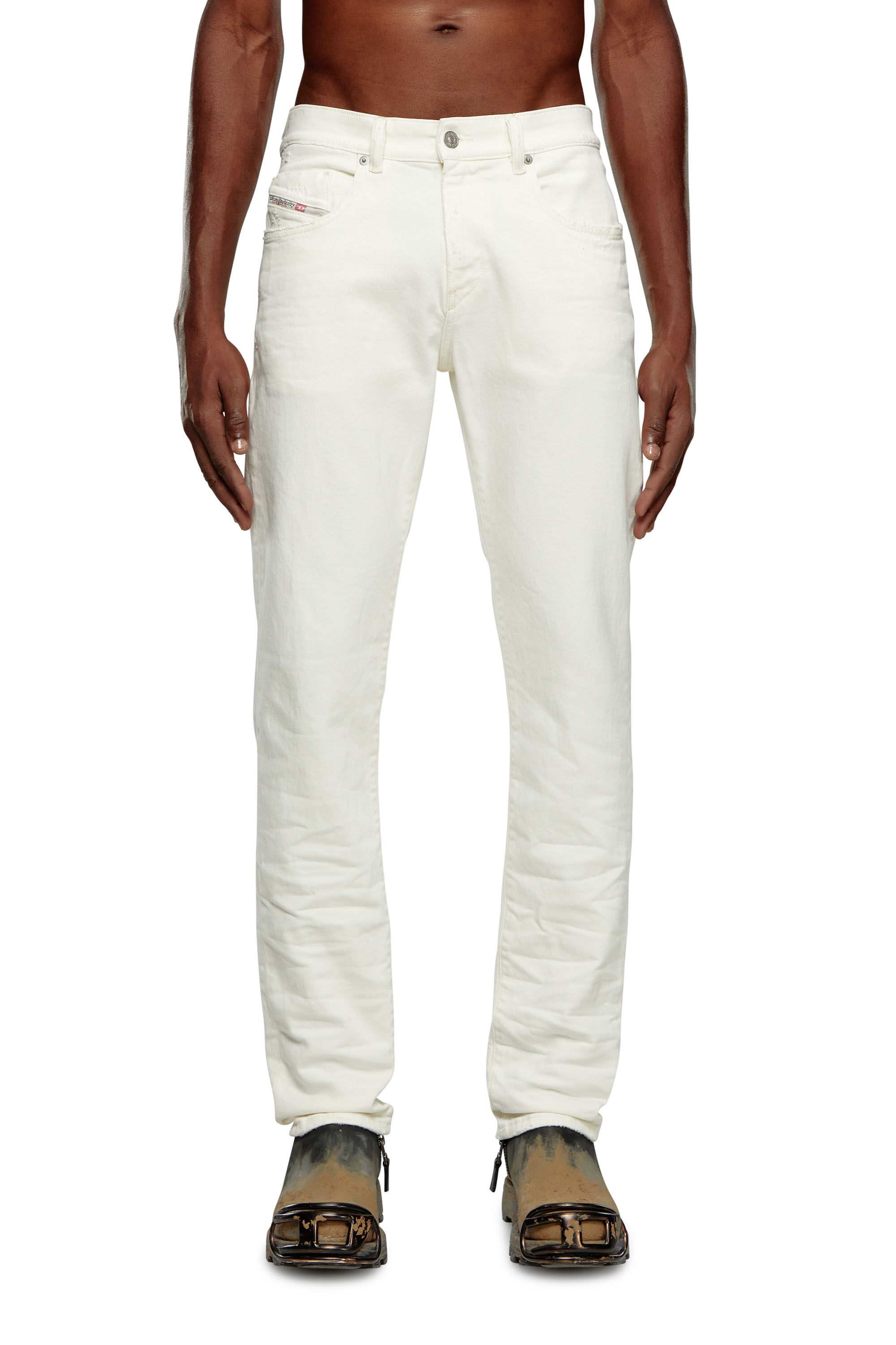 Diesel - Man's Slim Jeans 2019 D-Strukt 09I15, White - 3