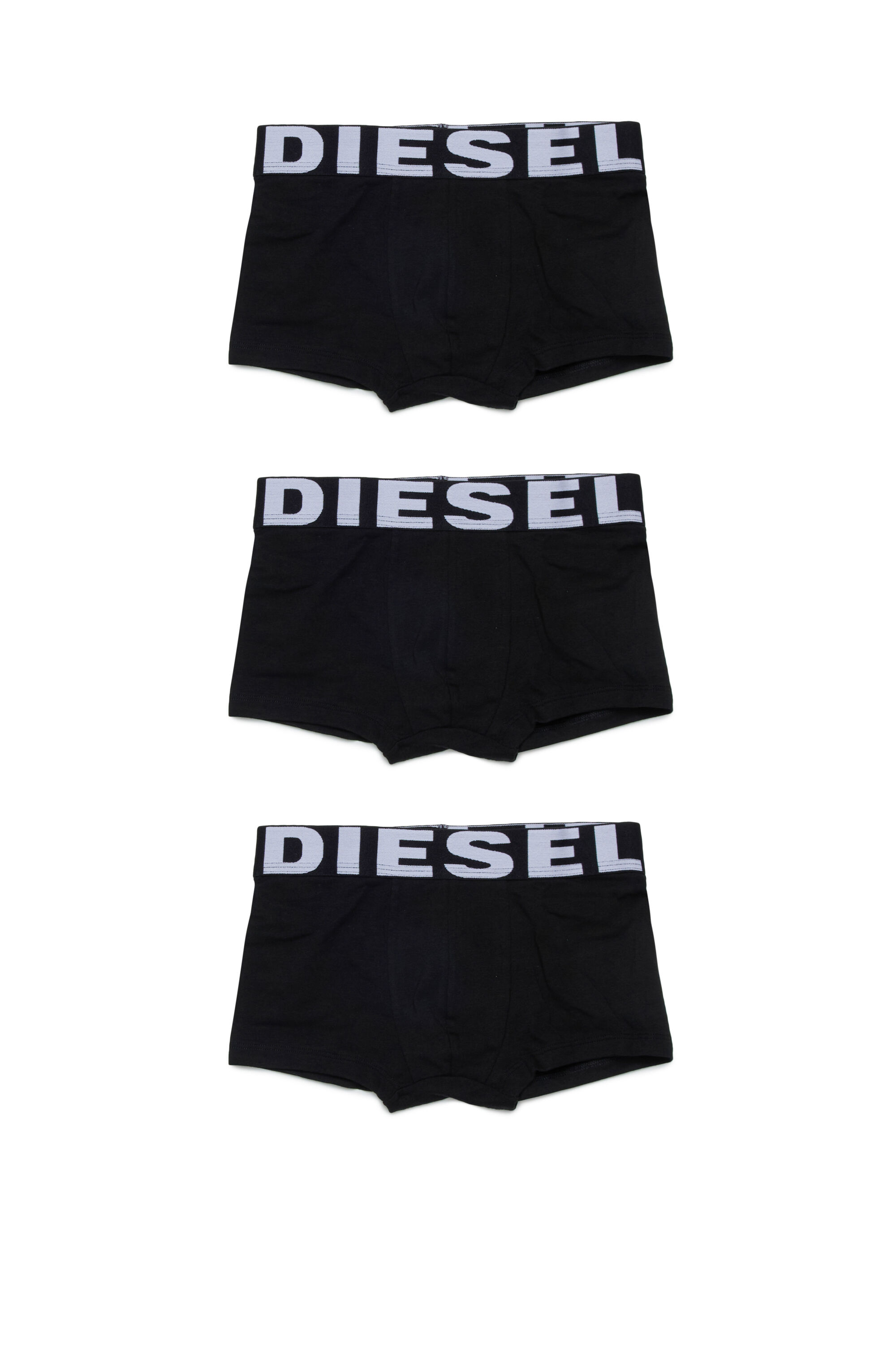 Diesel - UMBX-UPARRYTHREEPACK-DSL, Man's Boxer briefs with maxi logo waist in Black - 1