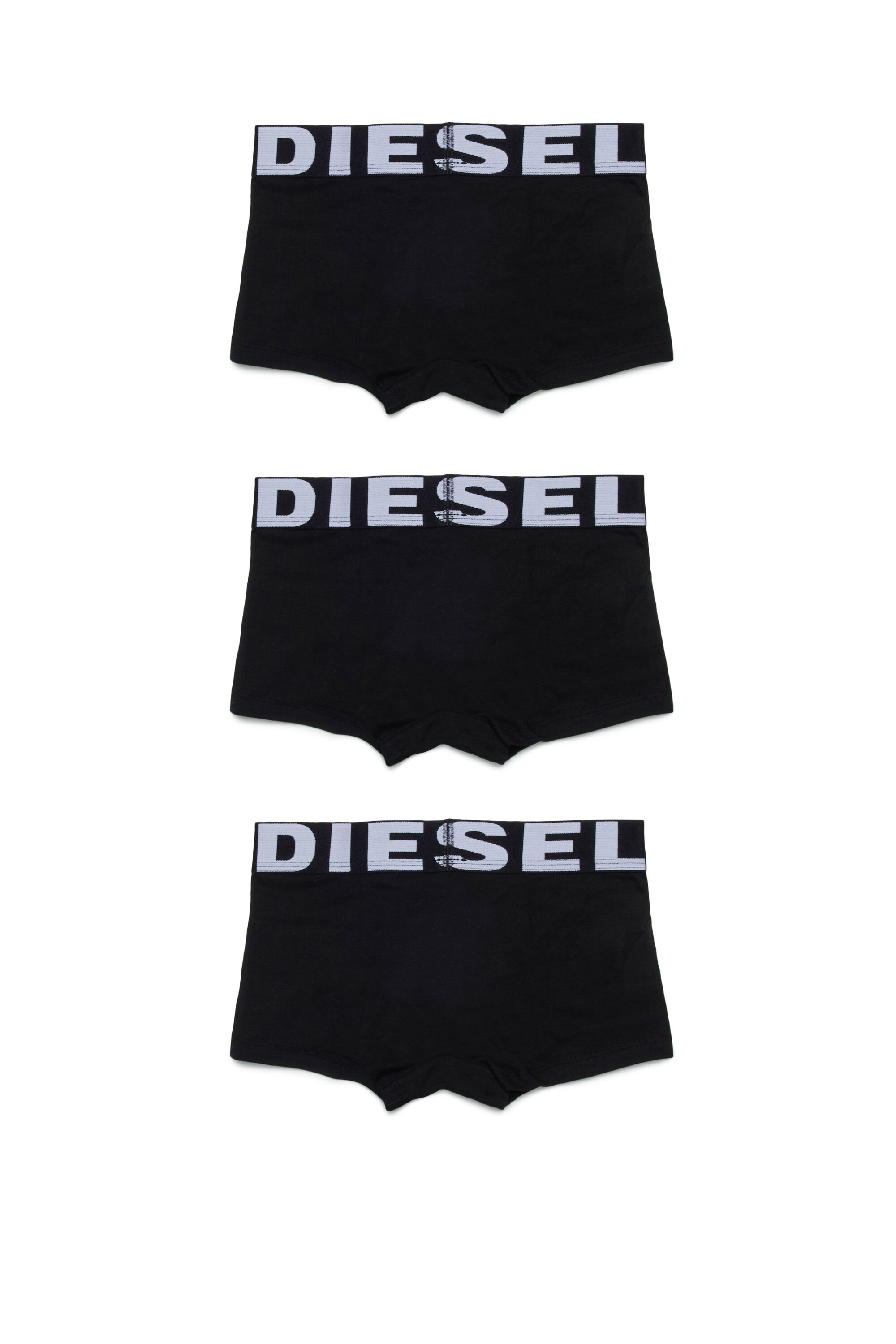 Diesel - UMBX-UPARRYTHREEPACK-DSL, Man's Boxer briefs with maxi logo waist in Black - 2