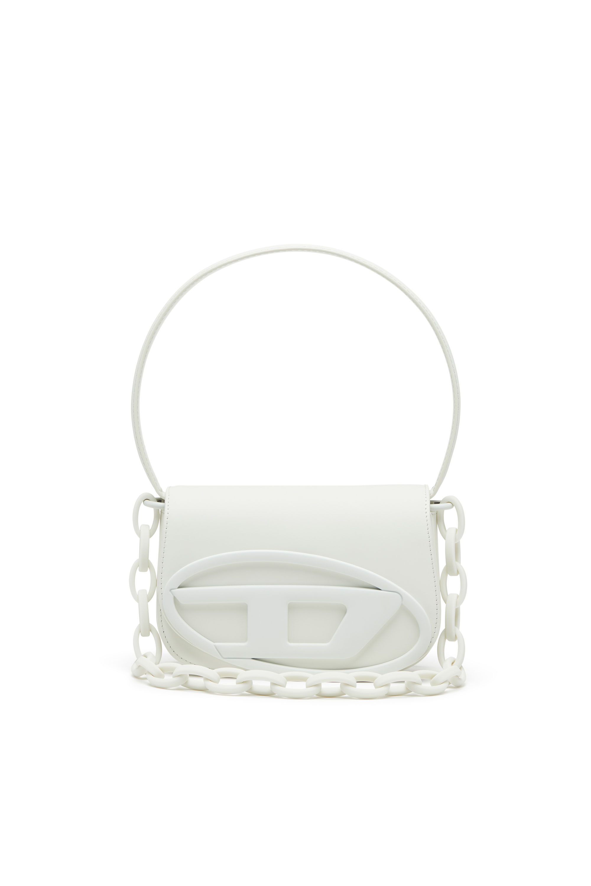 Diesel - 1DR, Woman's 1DR-Iconic shoulder bag in matte leather in White - 1