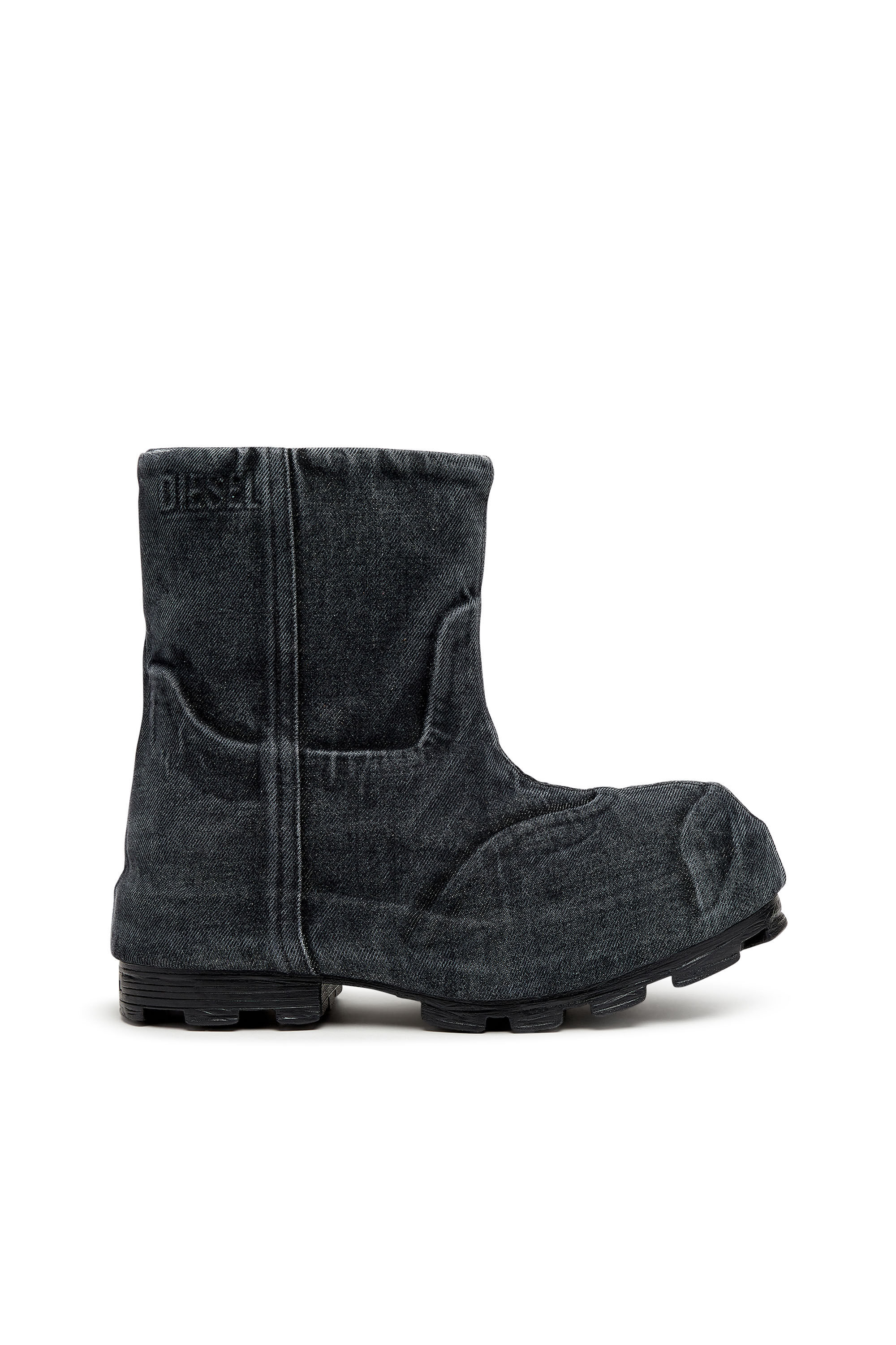 Diesel - D-HAMMER CH MD, Unisex D-Hammer-Chelsea boots in washed denim in Black - Image 1