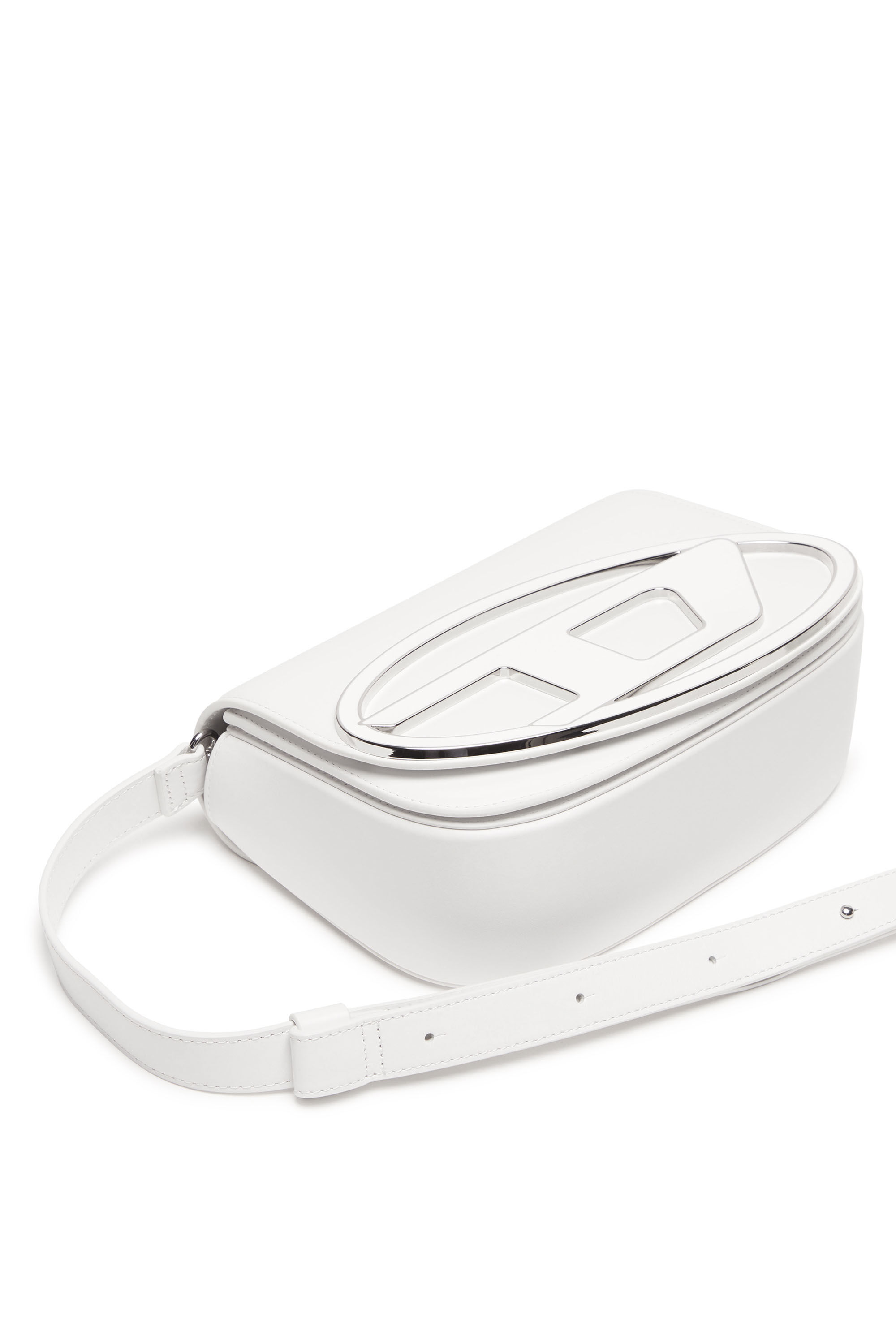 Diesel - 1DR M, Woman's 1DR M-Iconic medium shoulder bag in leather in White - 2