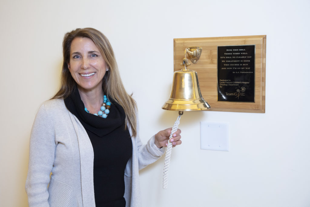 After her daughter completed treatment for cancer, she donated an end-of-treatment bell to Lucile Packard Children's Hospital Stanford. Seven years later, she’s working in the same unit where her daughter received care.