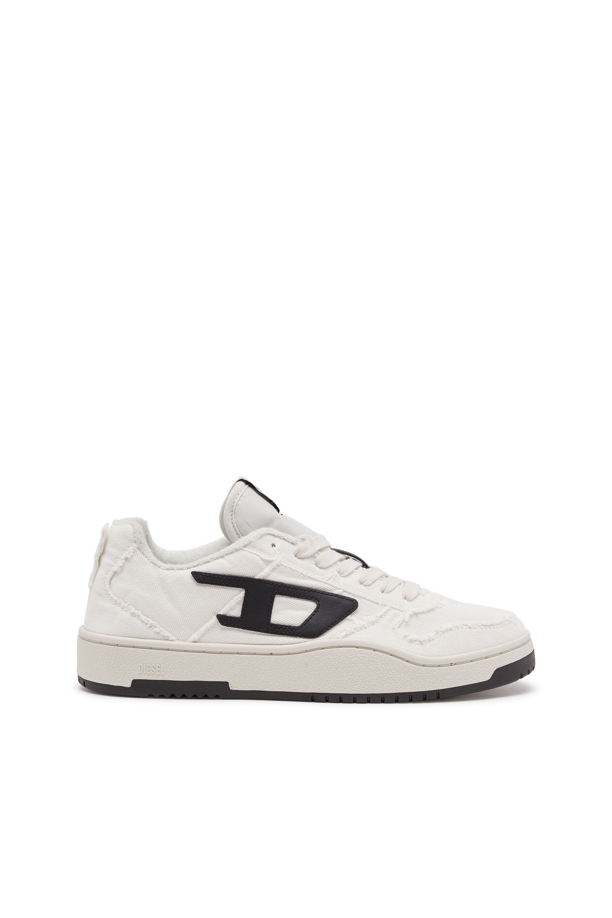 Diesel - S-UKIYO V2 LOW, Man S-Ukiyo Low-Low-top sneakers in frayed denim in Multicolor - Image 1