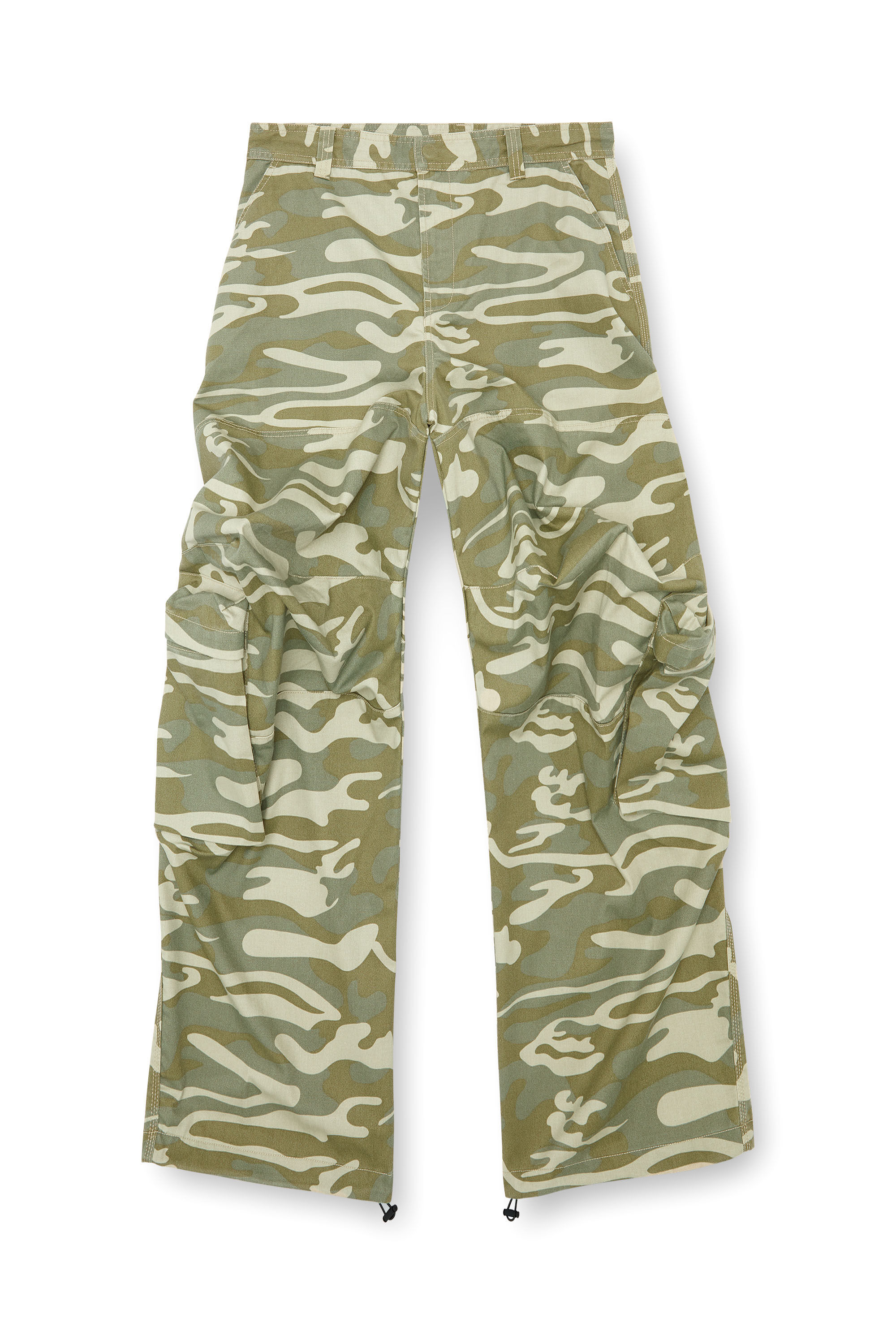 Diesel - P-ARNE-B, Man's Cargo pants with camo print in Military Green - 2