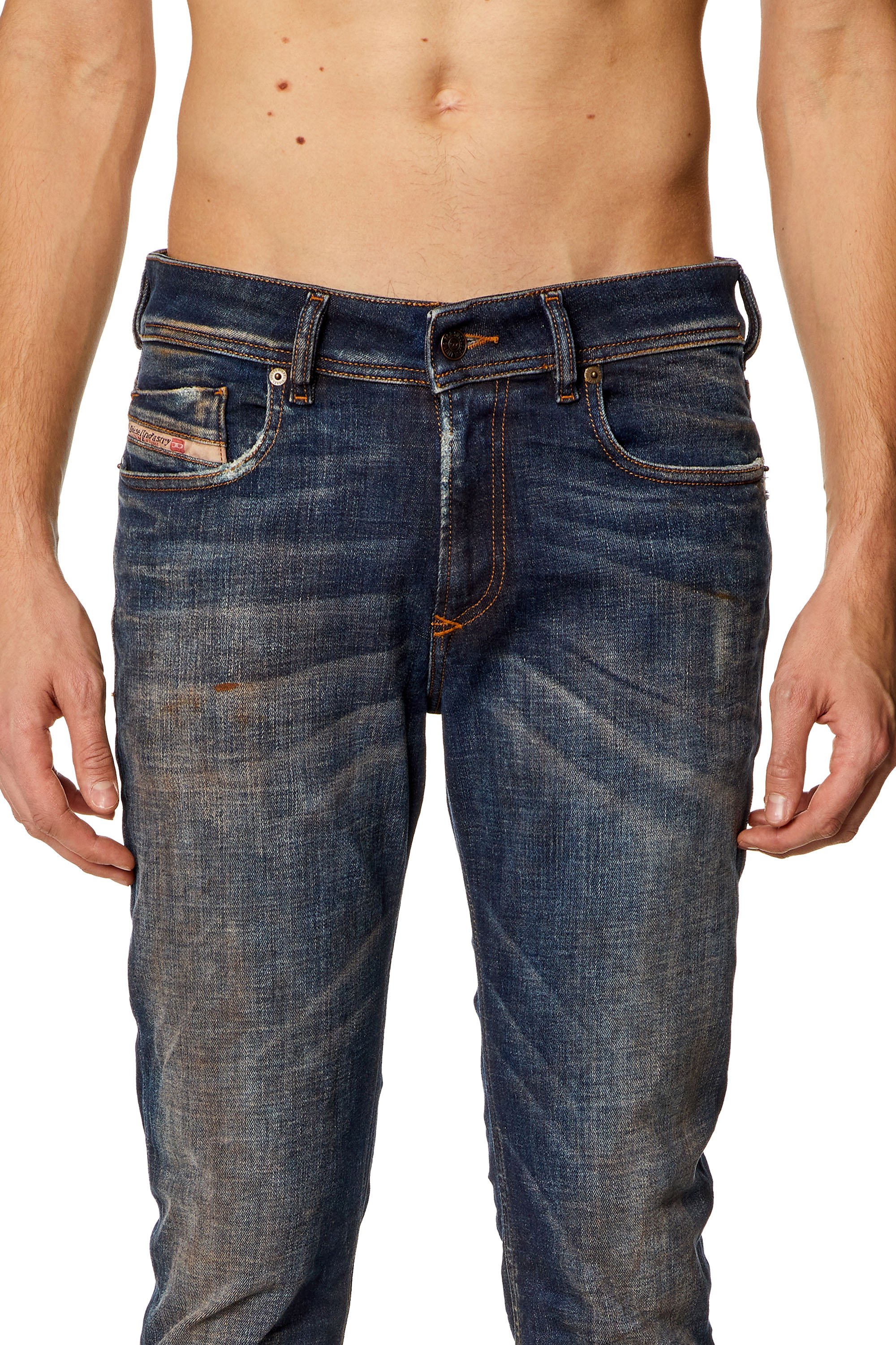 Diesel - Man's Skinny Jeans 1979 Sleenker 09H76, Dark Blue - 5