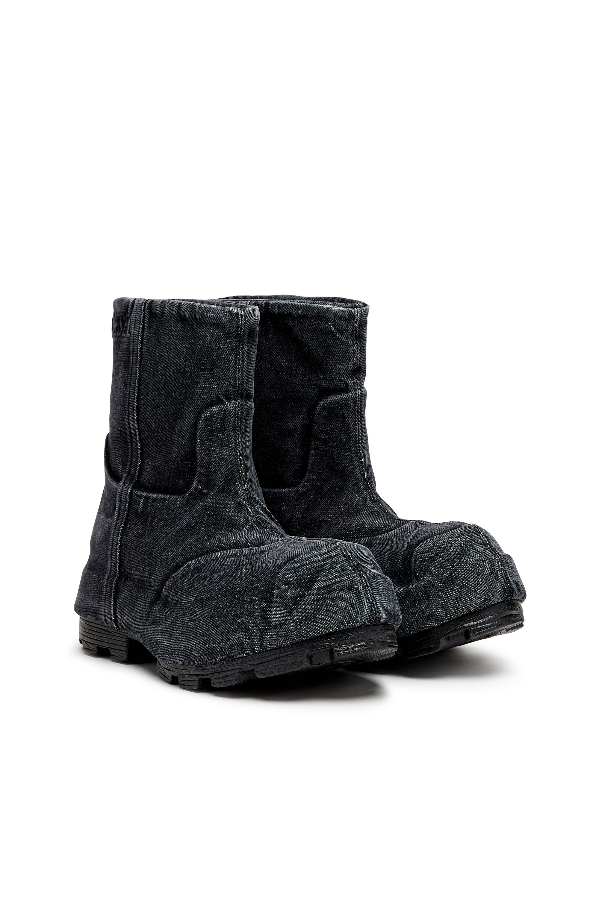 Diesel - D-HAMMER CH MD, Unisex's D-Hammer-Chelsea boots in washed denim in Black - 2