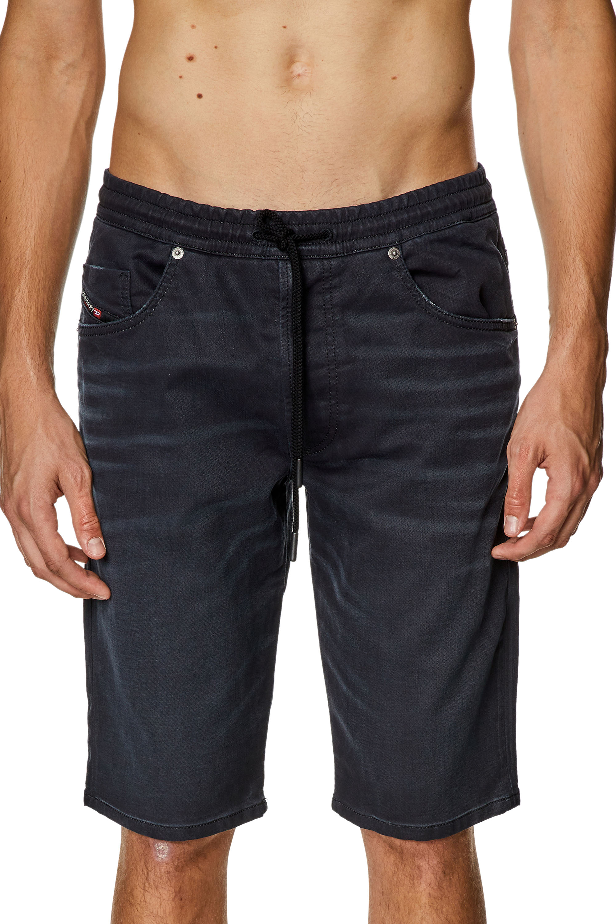 Diesel - 2033 D-KROOLEY-SHORT JOGG, Man Chino shorts in JoggJeans in Black - Image 5