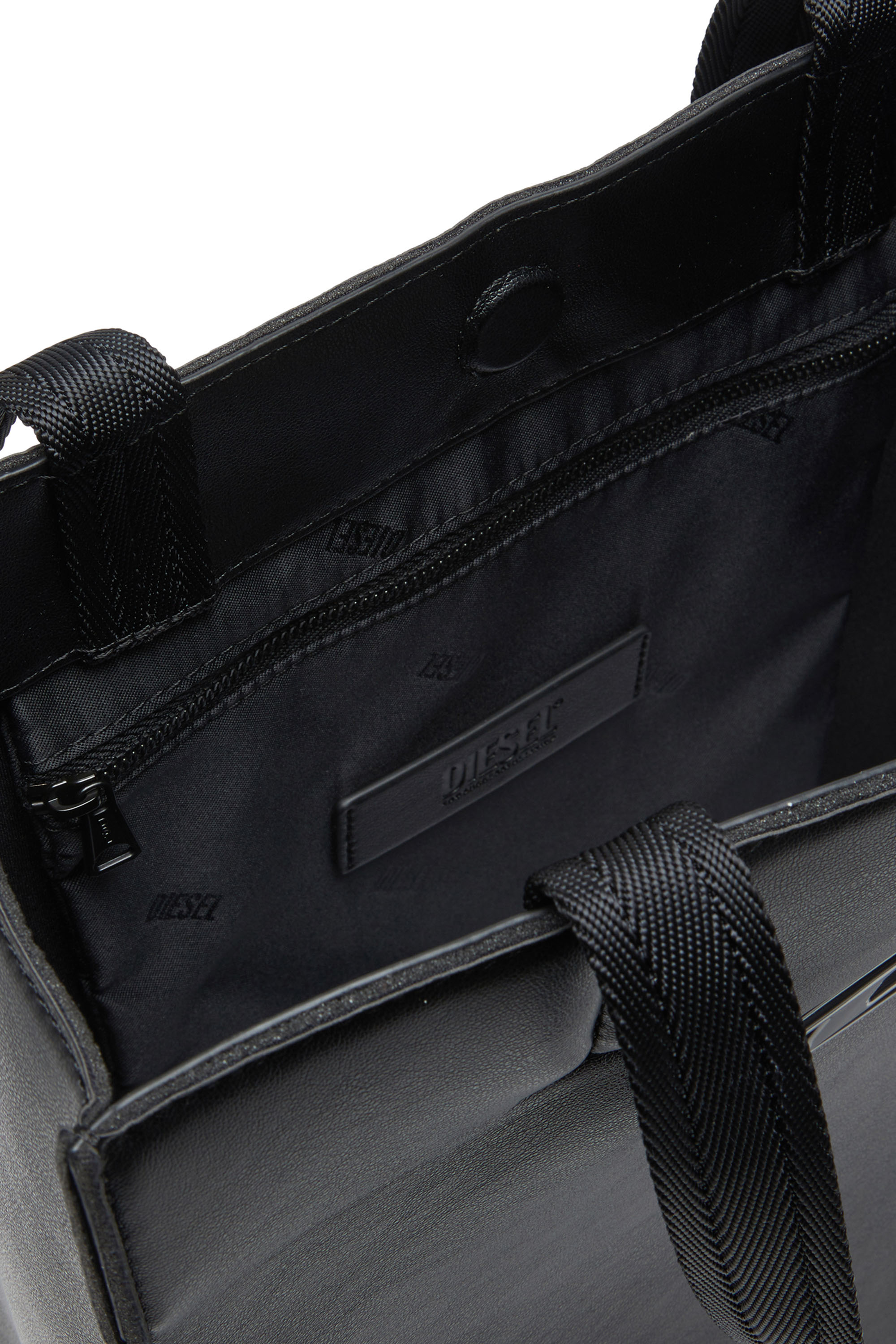 Diesel - HOLI-D SHOPPER NS, Unisex Holi-D-Tote bag in bonded technical fabric in Black - Image 4