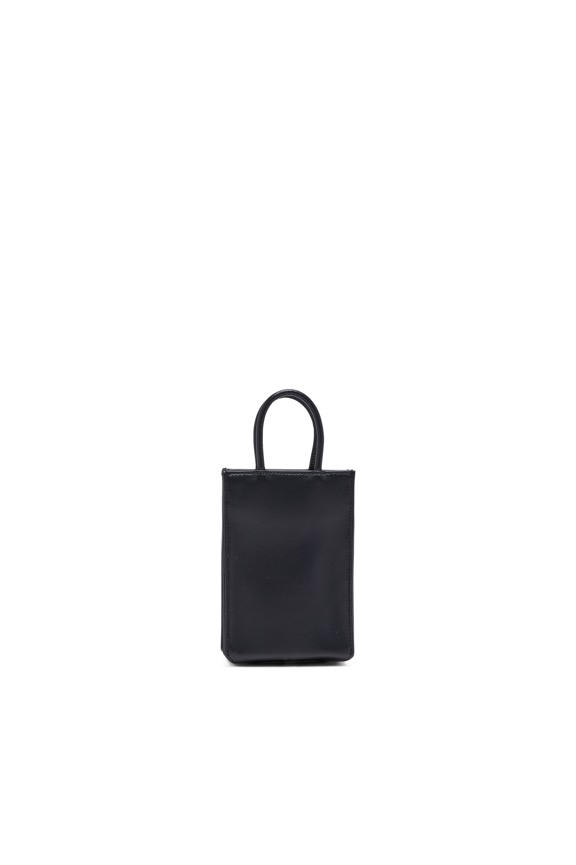 Diesel - DSL 3D SHOPPER MINI X, Unisex Dsl 3D Mini -Small PU tote bag with embossed logo in Black - Image 2