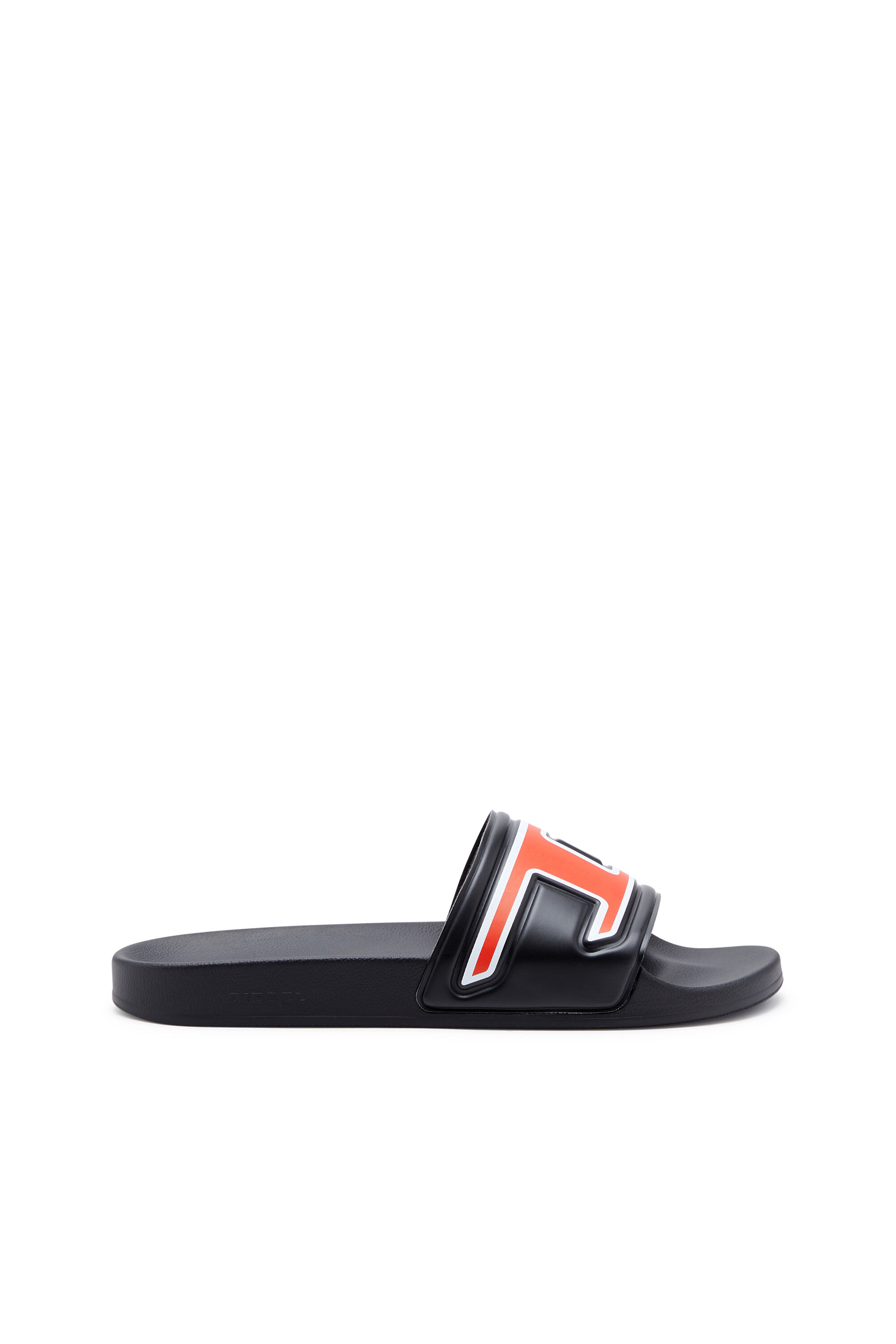 Diesel - SA-MAYEMI D, Man's Sa-Mayemi-Pool slides with embedded D logo in Black - 1