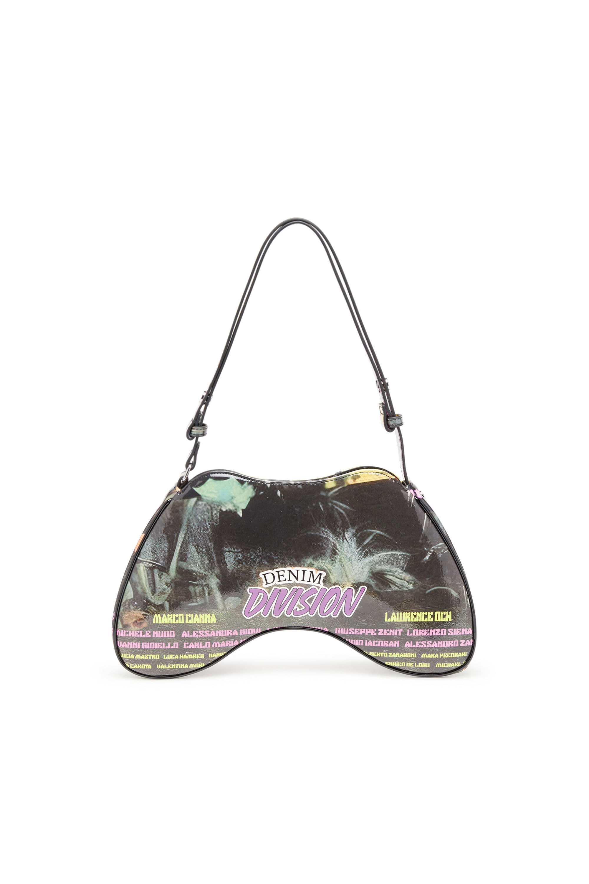 Diesel - PLAY SHOULDER, Woman Play-Shoulder bag in printed glossy PU in Multicolor - Image 3