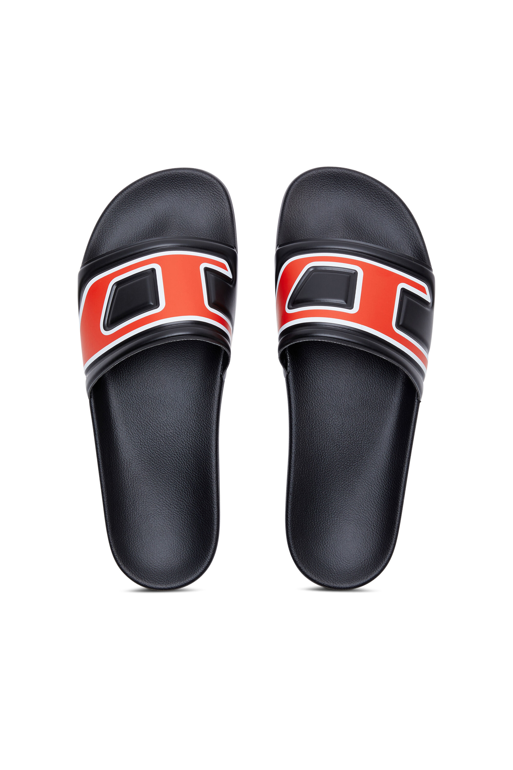 Diesel - SA-MAYEMI D, Man's Sa-Mayemi-Pool slides with embedded D logo in Black - 4