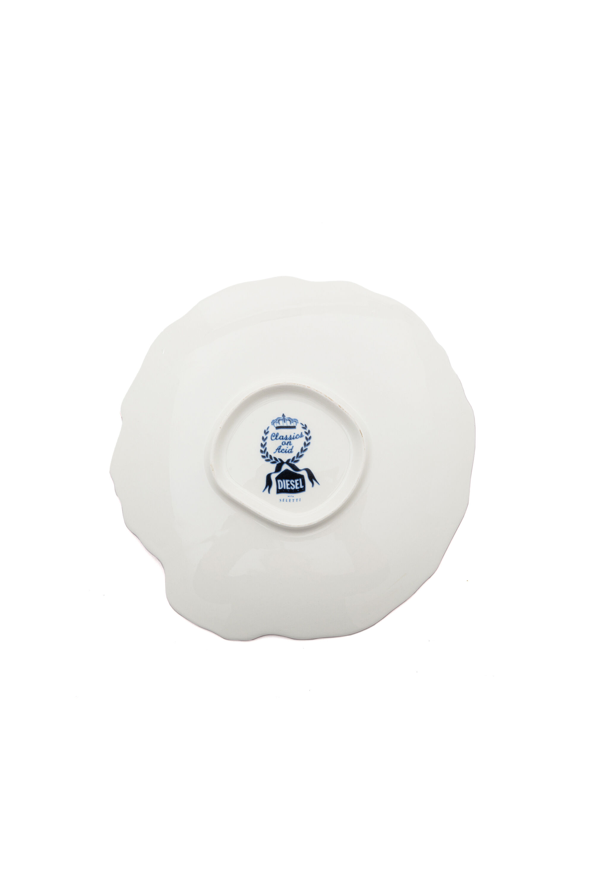 Diesel - 11233 DESSERT PLATE IN PORCELAIN"CLASSIC, Unisex's Porcelain dessert plate in White/Blue - 2