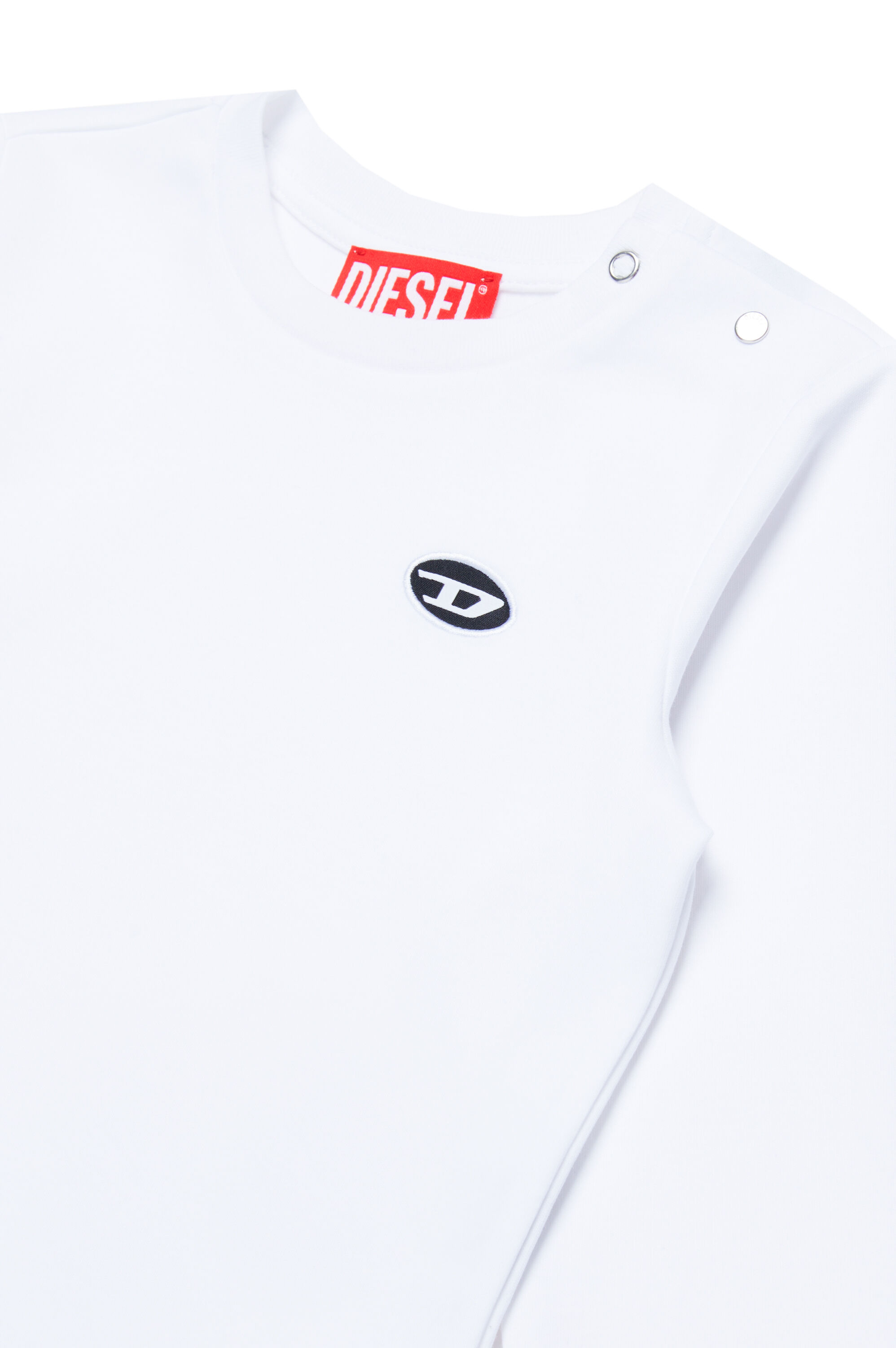 Diesel - TJUSTDOVALPJLSB, Man's Long-sleeve T-shirt in organic cotton in White - 3